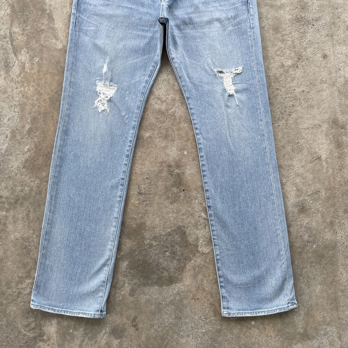 Japanese Brand × Jean Vintage Japanese Brand Distressed Faded Denim Jeans Pants Size US 33 - 4 Thumbnail