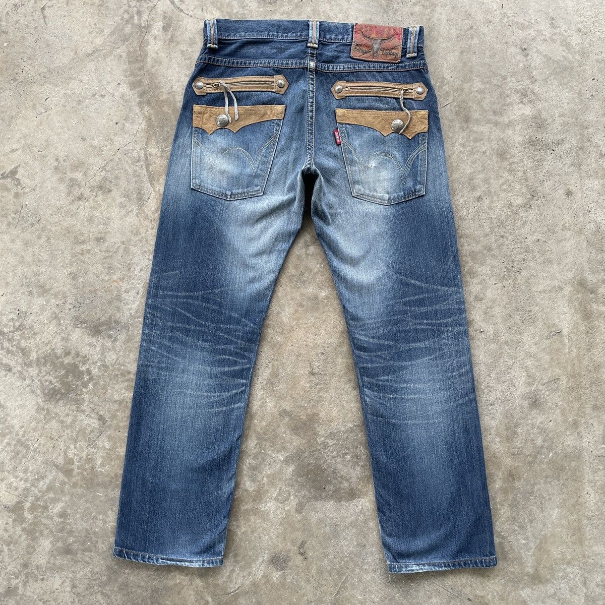 Edwin Rare🔥 Vintage Edwin Faded Jeans Denim Pants W33x30 Size US 33 - 2 Thumbnail