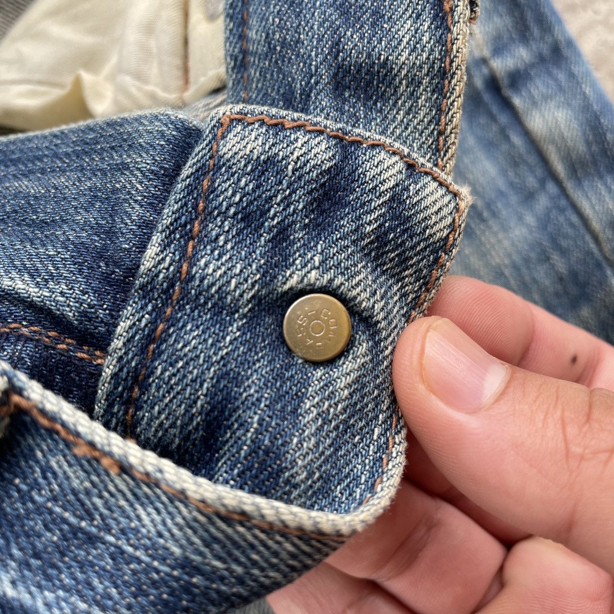 Japanese Brand × Vintage Japanese Vintage Faded Rusty Distressed FLARED Jeans Pants Size US 30 / EU 46 - 6 Thumbnail