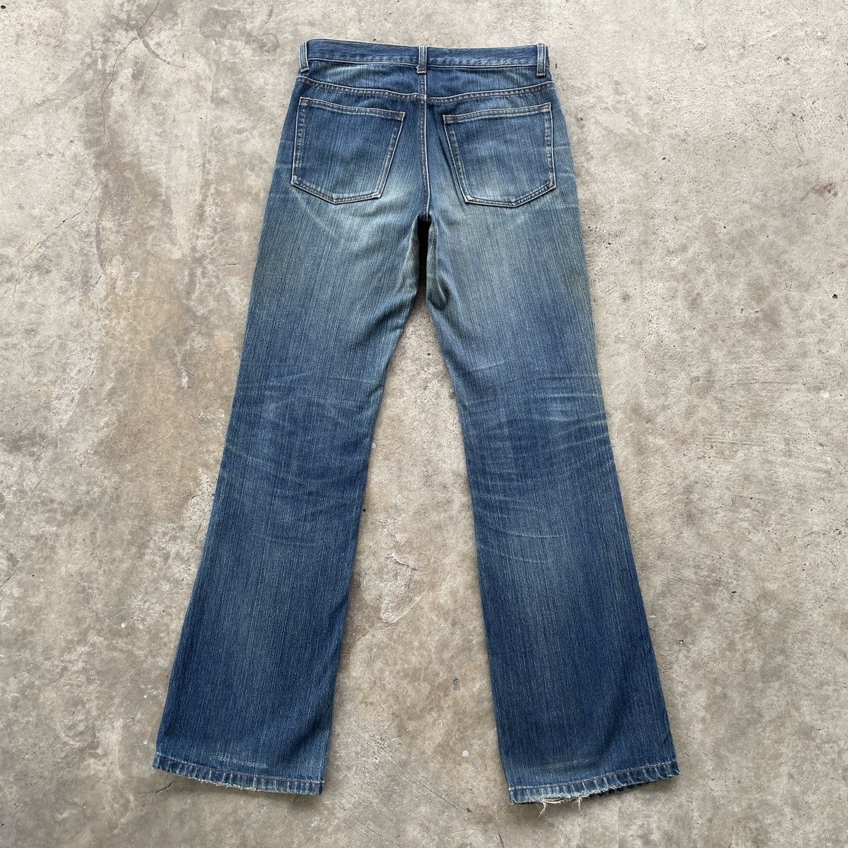 Japanese Brand × Vintage Japanese Vintage Faded Rusty Distressed FLARED Jeans Pants Size US 30 / EU 46 - 10 Thumbnail
