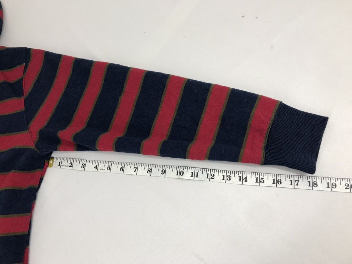 Japanese Brand × Vintage Striped Block Hoodies Sherpa Inner Big Pocket Design Size US M / EU 48-50 / 2 - 5 Thumbnail