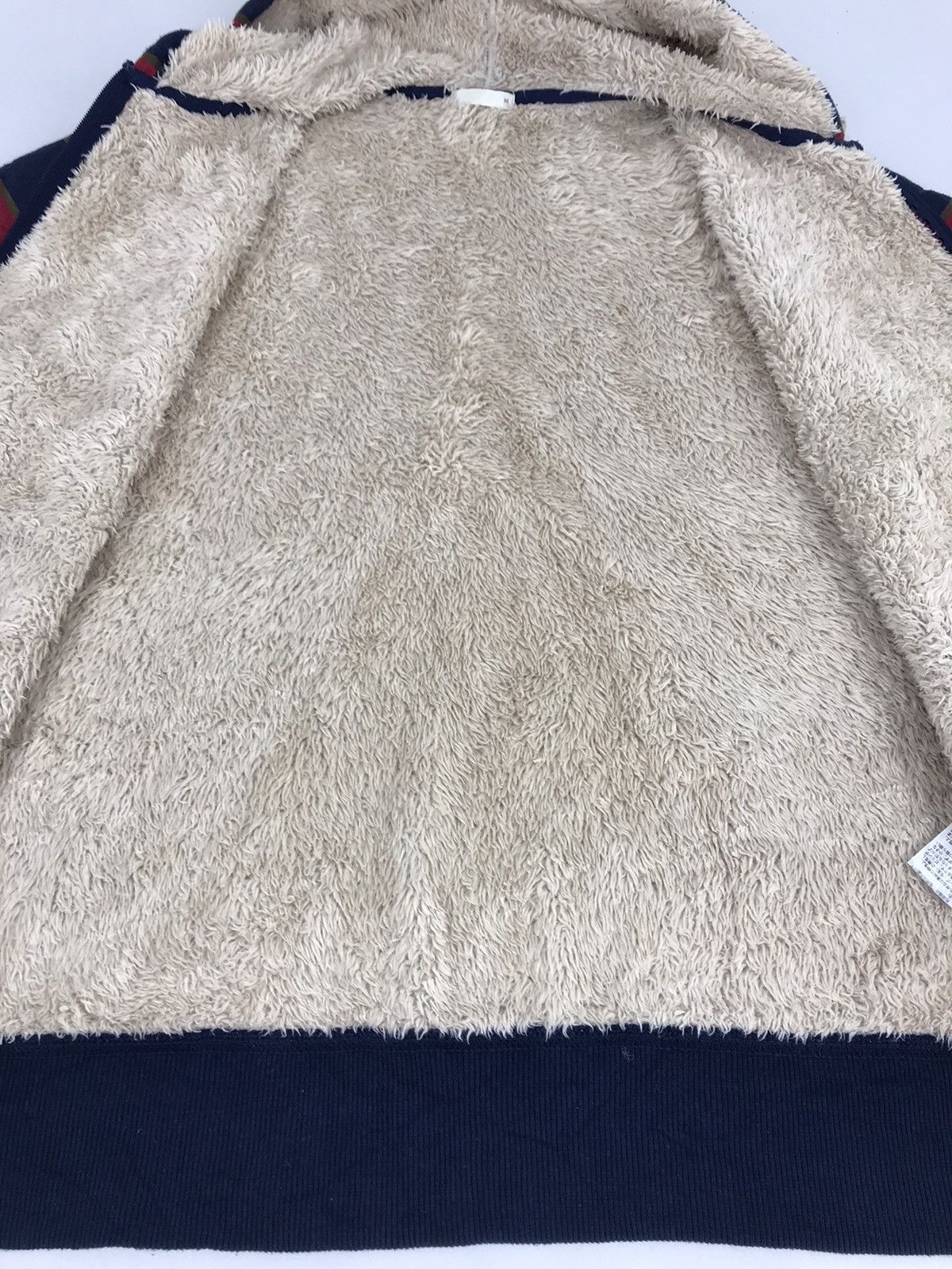 Japanese Brand × Vintage Striped Block Hoodies Sherpa Inner Big Pocket Design Size US M / EU 48-50 / 2 - 11 Thumbnail