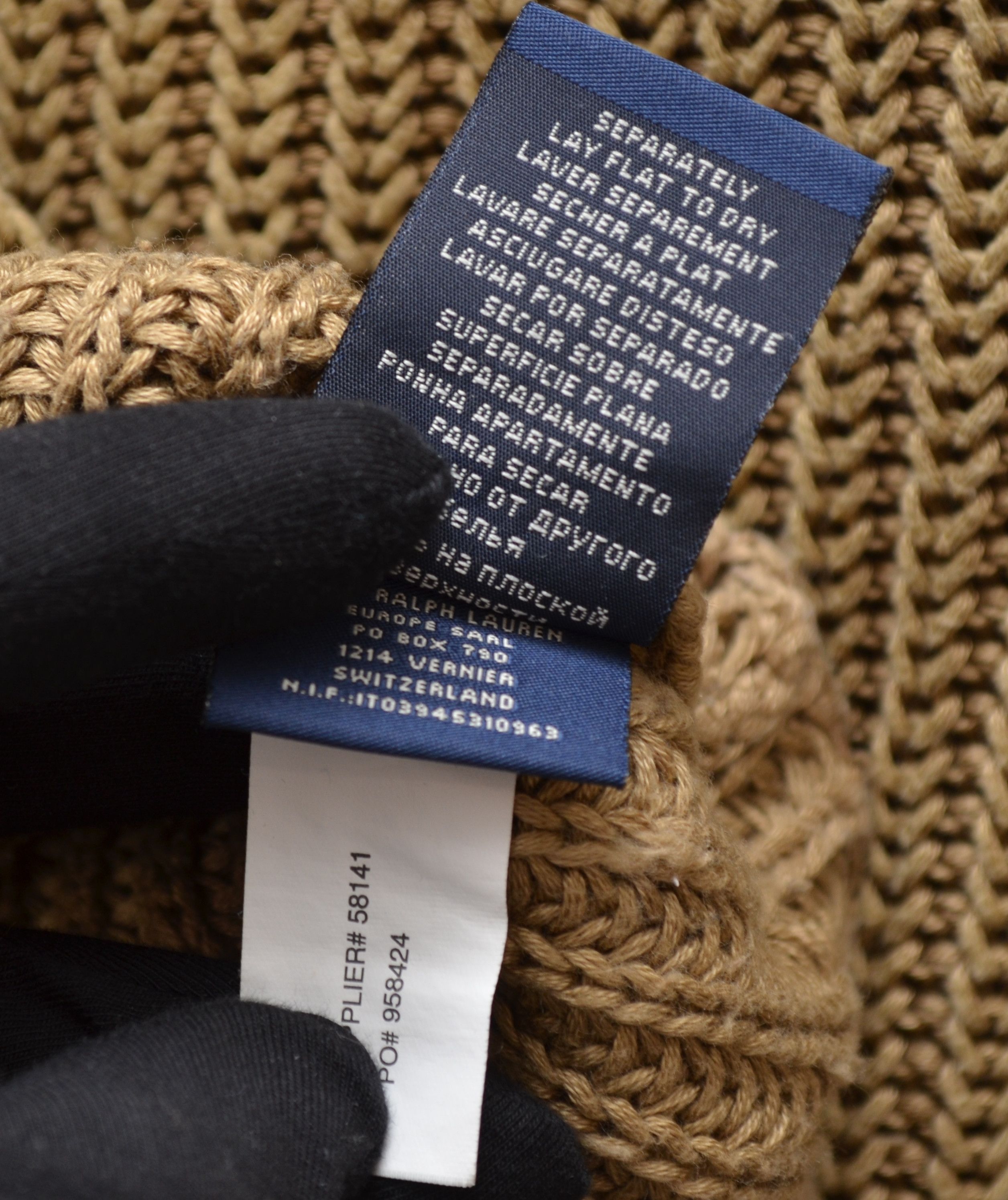 Polo Ralph Lauren × Vintage Polo Ralph Lauren Knit Shawl Neck Sweater Vintage 90s Size US L / EU 52-54 / 3 - 6 Thumbnail