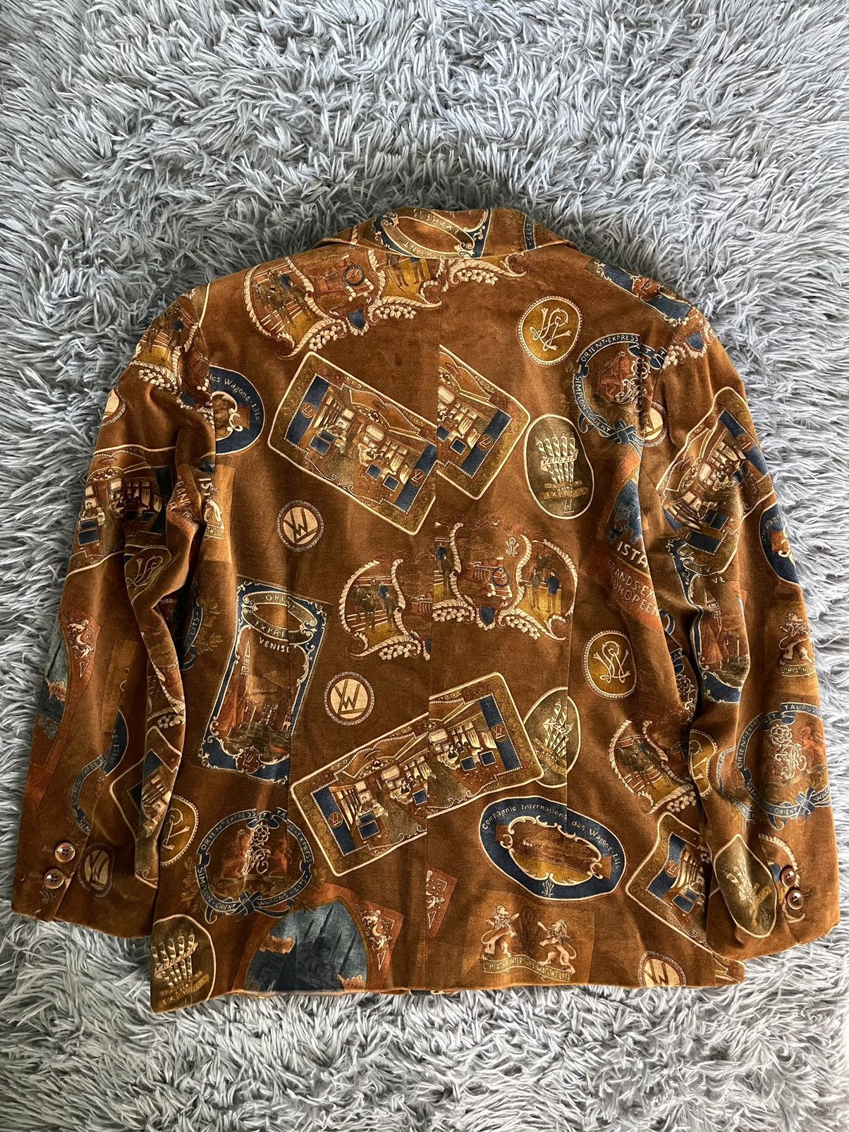 Bogner × Vintage Bogner 80s vintage velour printed blazer Size L / US 10 / IT 46 - 11 Thumbnail