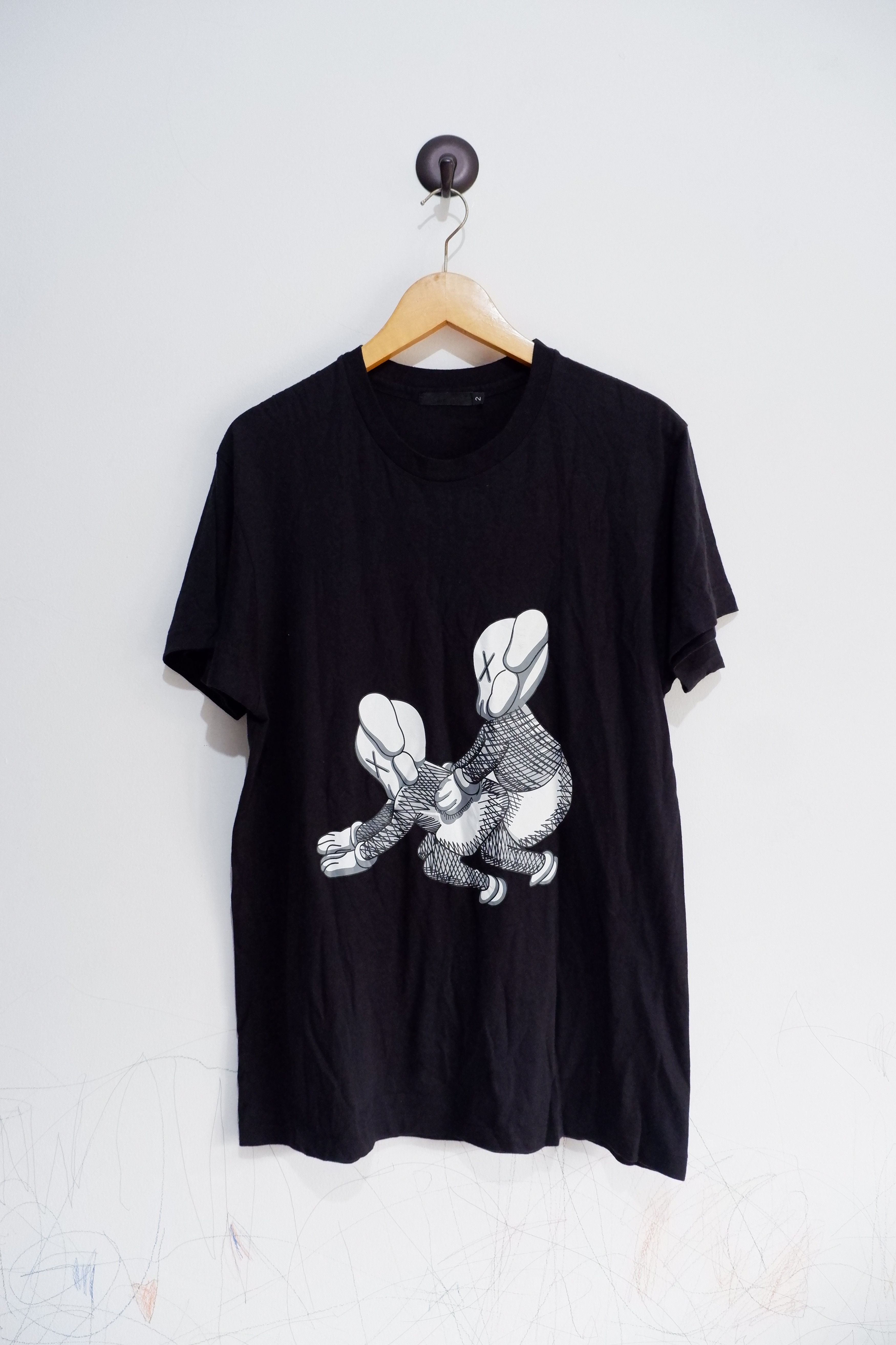Pre-owned Kaws X Original Fake Extremely | Vtg Original Fake X Kaws Doggy Style Tees In Black