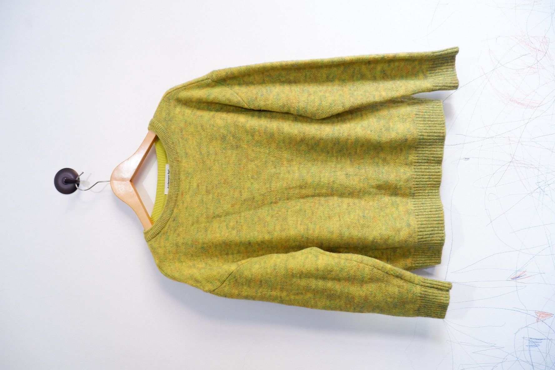 image of Andersson Bell Anderson Bell Mohair Knit in Lime, Men's (Size Small)
