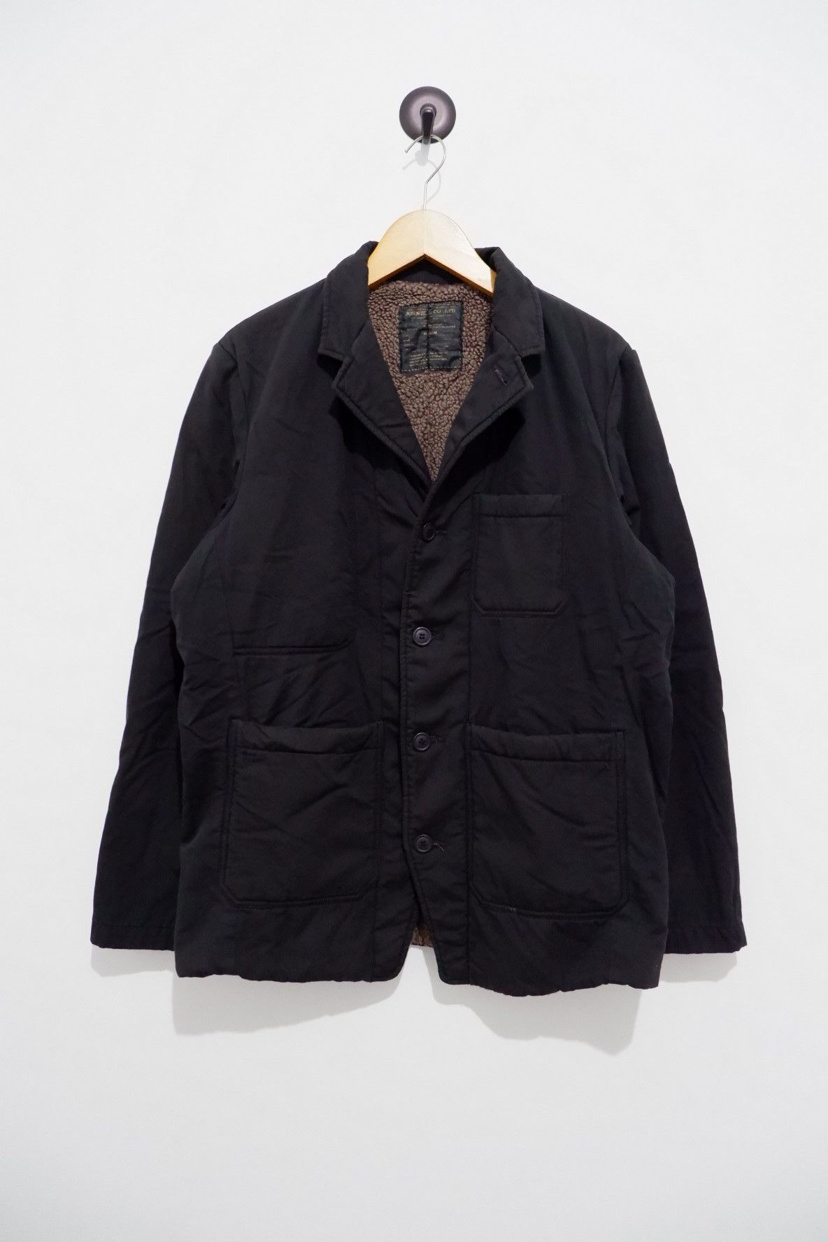 image of John Bull x Kiminori Morishita Vintage 2000S Johnbull Chore Fleece Lining Jacket in Black Wash (Siz