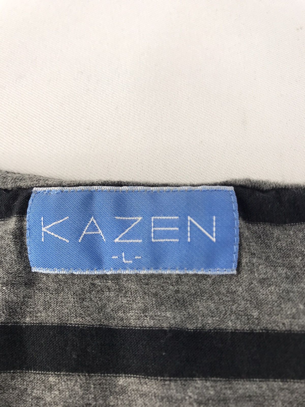 Japanese Brand Kazen Staff Stripe Printed Tee Inspired Designer Unisex Wear Size US M / EU 48-50 / 2 - 4 Thumbnail