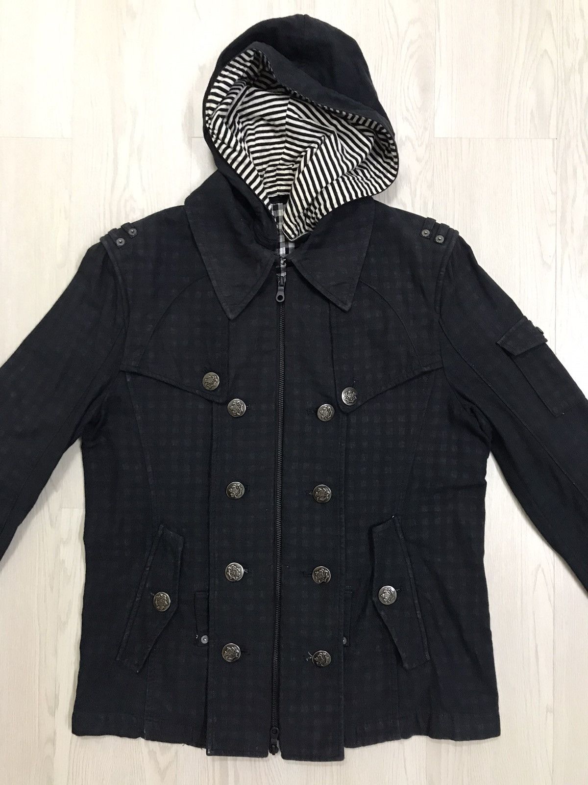 Japanese Brand × PPFM × Vintage Vintage PPFM Punk Hoodie Jacket Removeable Hoodie Size US M / EU 48-50 / 2 - 1 Thumbnail