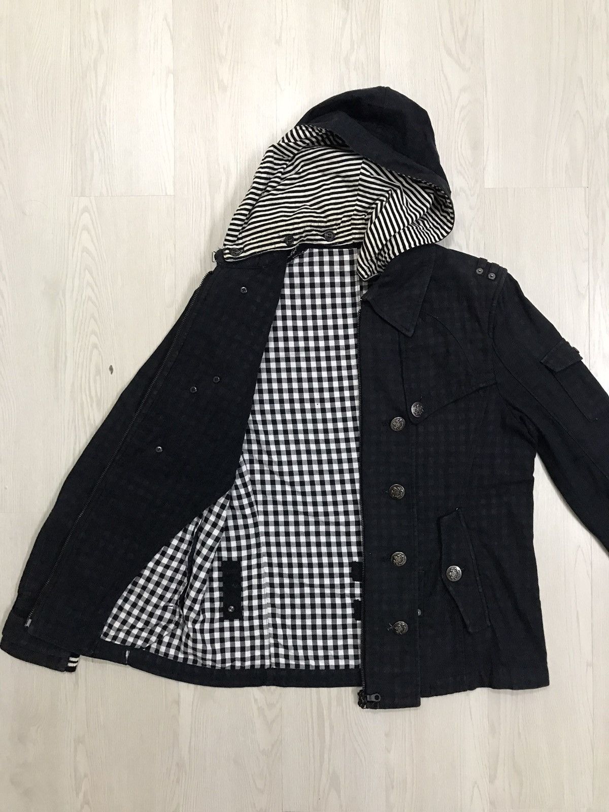 Japanese Brand × PPFM × Vintage Vintage PPFM Punk Hoodie Jacket Removeable Hoodie Size US M / EU 48-50 / 2 - 9 Thumbnail