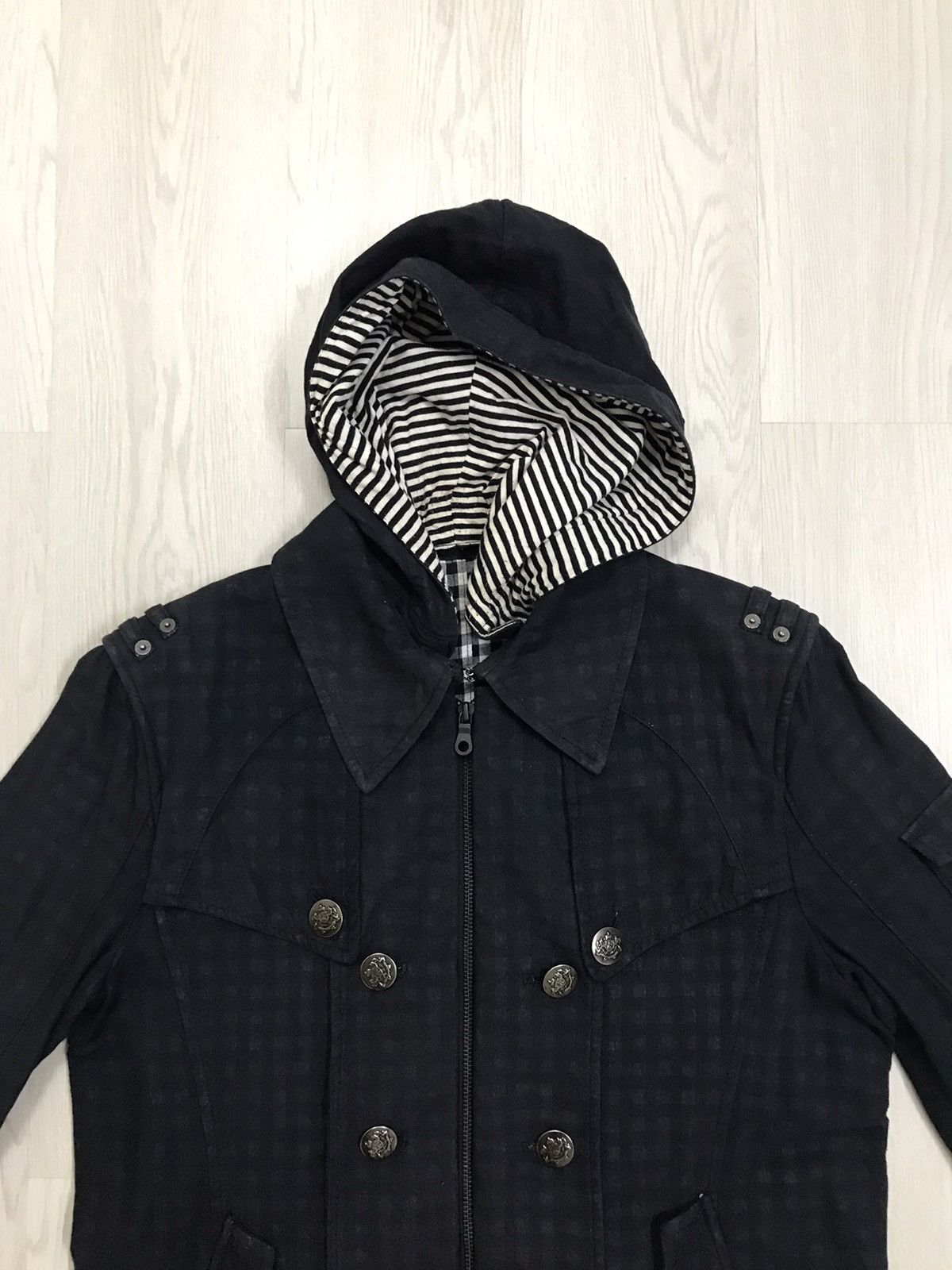 Japanese Brand × PPFM × Vintage Vintage PPFM Punk Hoodie Jacket Removeable Hoodie Size US M / EU 48-50 / 2 - 5 Thumbnail