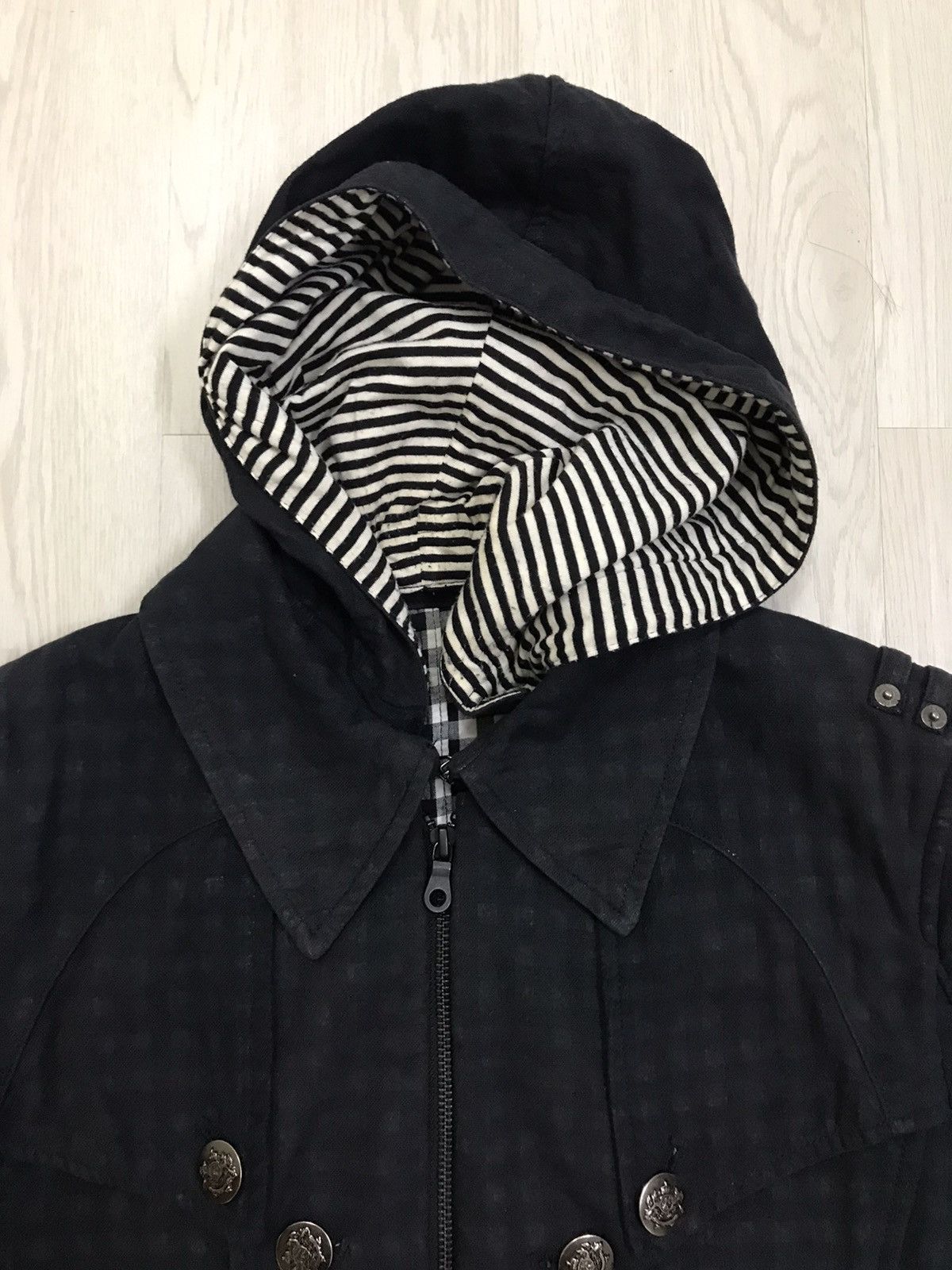 Japanese Brand × PPFM × Vintage Vintage PPFM Punk Hoodie Jacket Removeable Hoodie Size US M / EU 48-50 / 2 - 11 Thumbnail