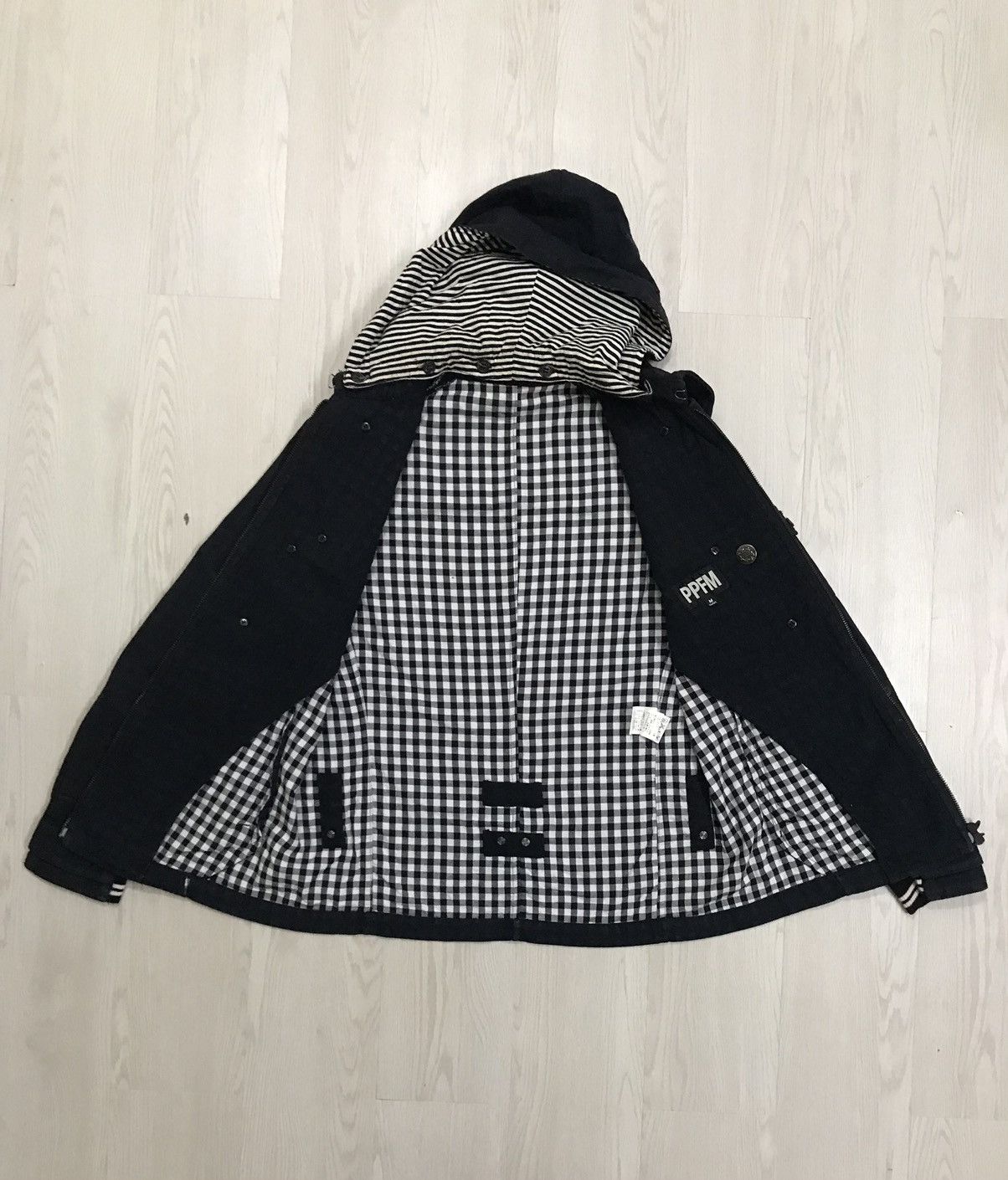Japanese Brand × PPFM × Vintage Vintage PPFM Punk Hoodie Jacket Removeable Hoodie Size US M / EU 48-50 / 2 - 10 Thumbnail