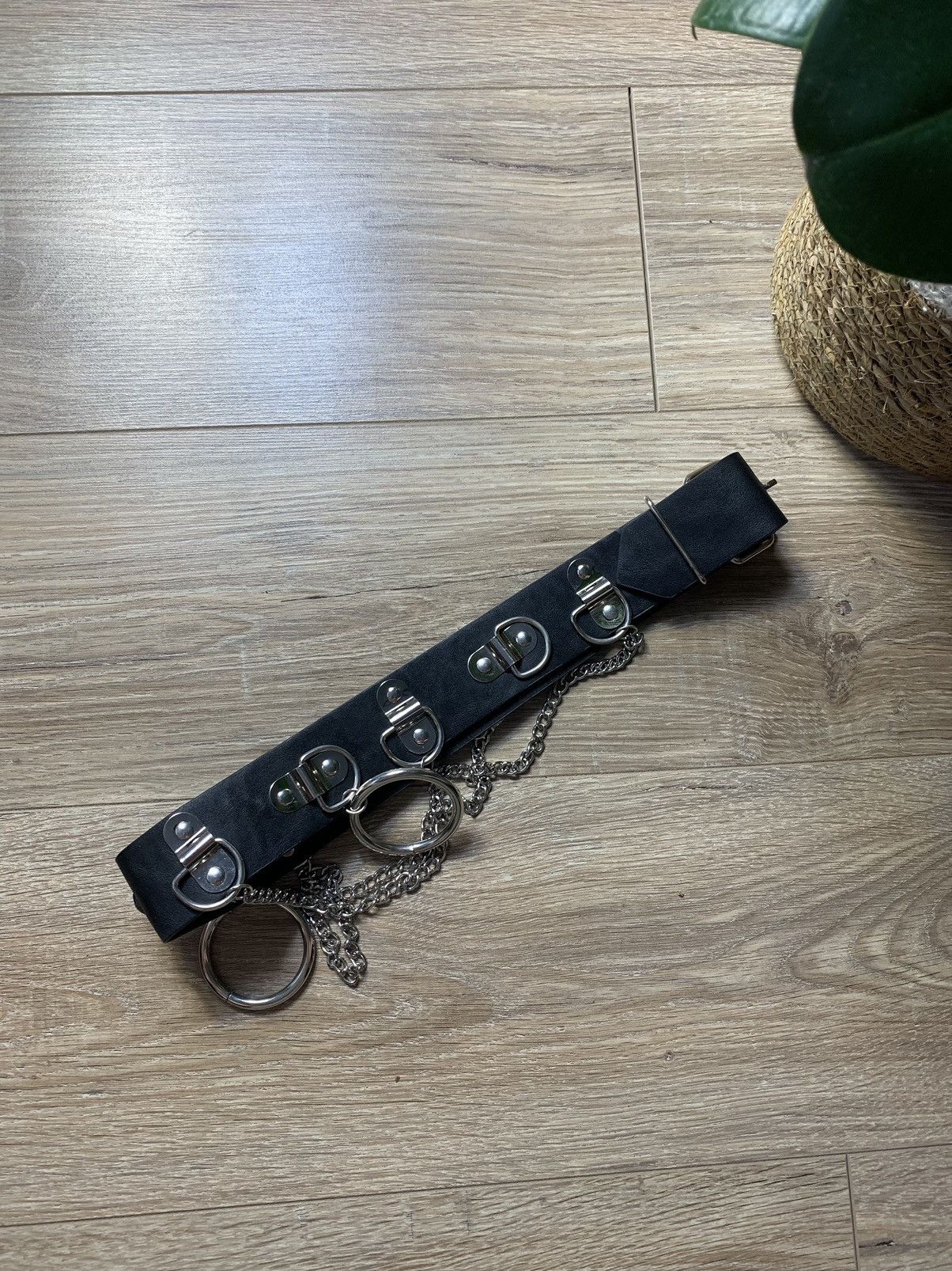 Japanese Brand Vintage Japanese Metal Punk Emo Rock Goth Y2K Drill belt Size 28 - 1 Thumbnail