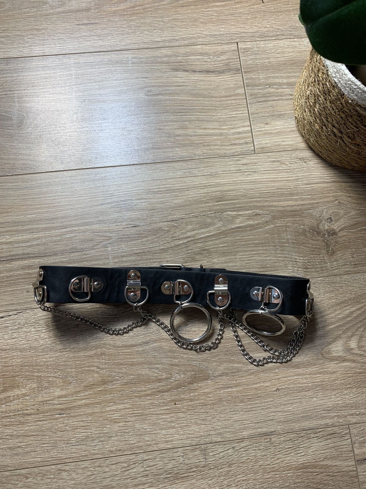Japanese Brand Vintage Japanese Metal Punk Emo Rock Goth Y2K Drill belt Size 28 - 11 Thumbnail