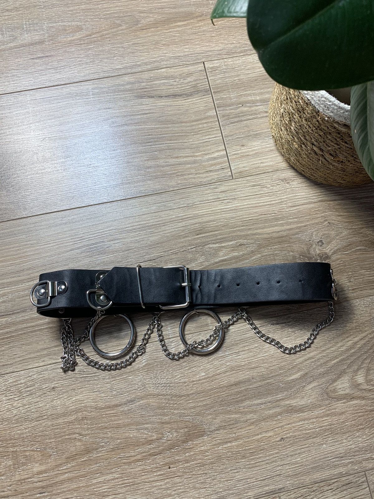 Japanese Brand Vintage Japanese Metal Punk Emo Rock Goth Y2K Drill belt Size 28 - 10 Thumbnail