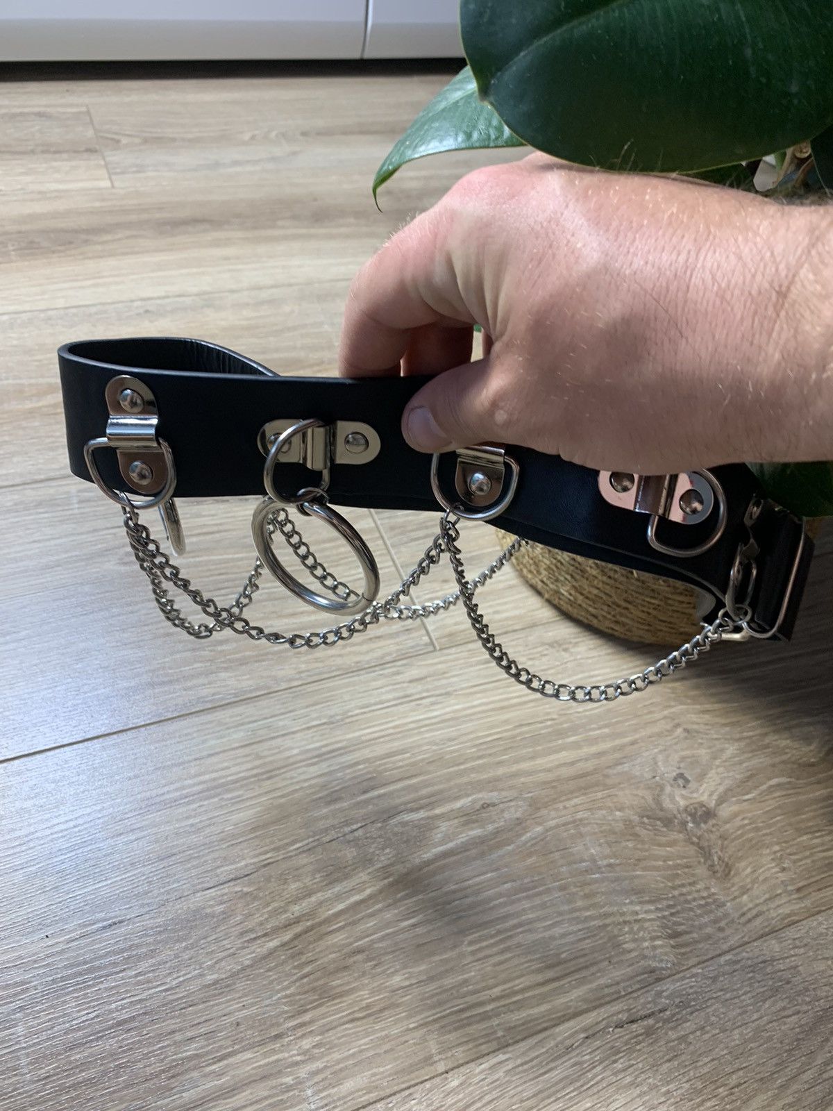 Japanese Brand Vintage Japanese Metal Punk Emo Rock Goth Y2K Drill belt Size 28 - 2 Thumbnail