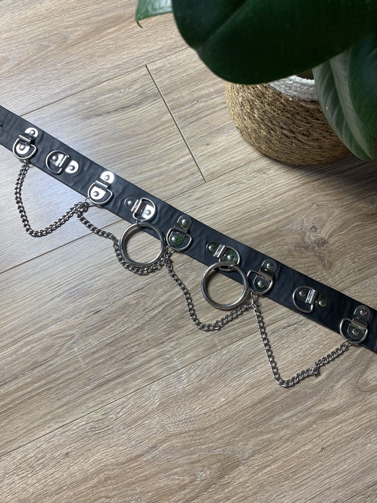 Japanese Brand Vintage Japanese Metal Punk Emo Rock Goth Y2K Drill belt Size 28 - 4 Thumbnail