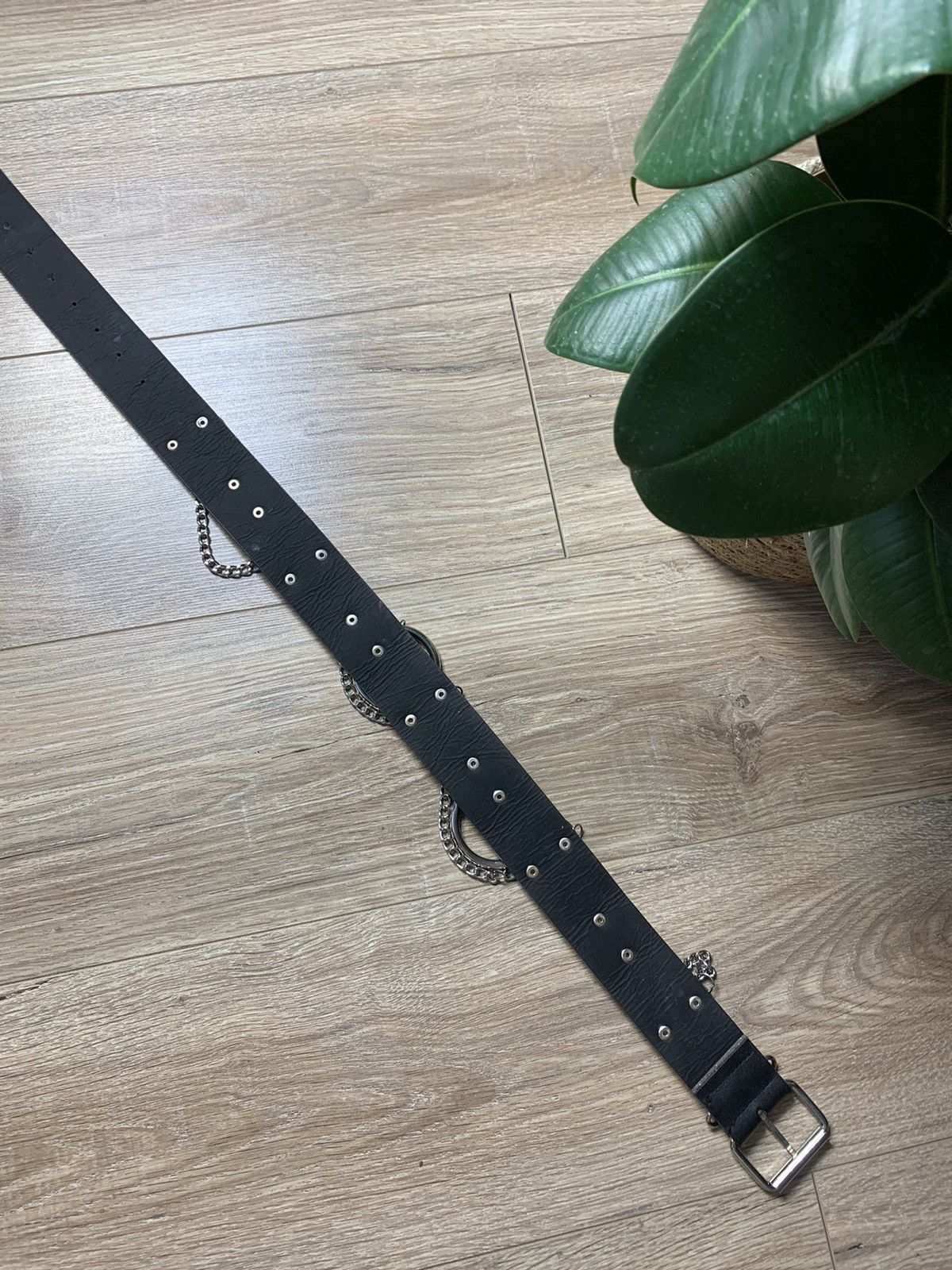 Japanese Brand Vintage Japanese Metal Punk Emo Rock Goth Y2K Drill belt Size 28 - 9 Thumbnail