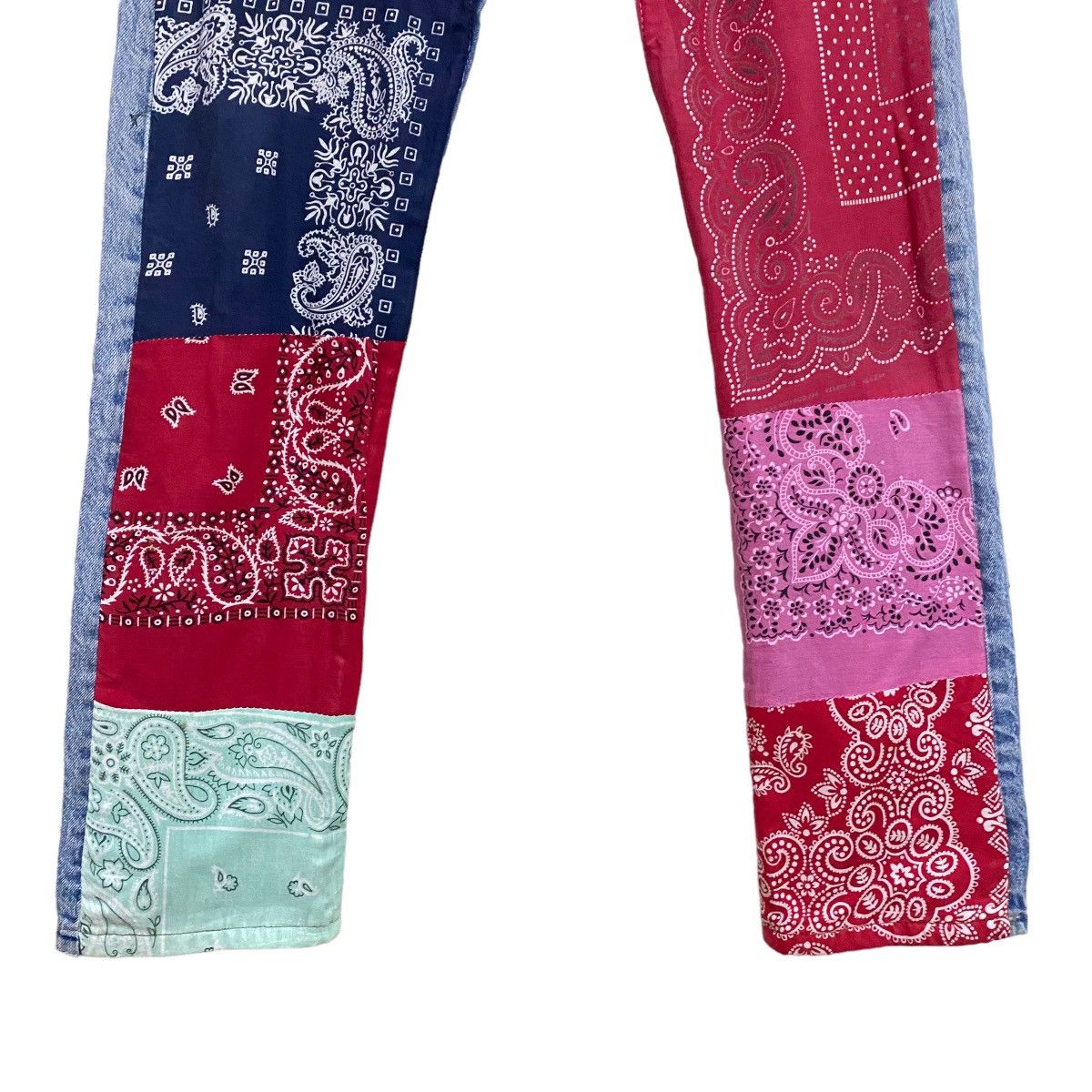 Levi's Vintage 90s Levis 501 Bandana Patchwork Jeans Kapital Size US 30 / EU 46 - 7 Thumbnail