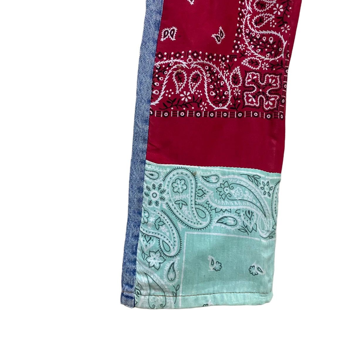 Levi's Vintage 90s Levis 501 Bandana Patchwork Jeans Kapital Size US 30 / EU 46 - 8 Thumbnail