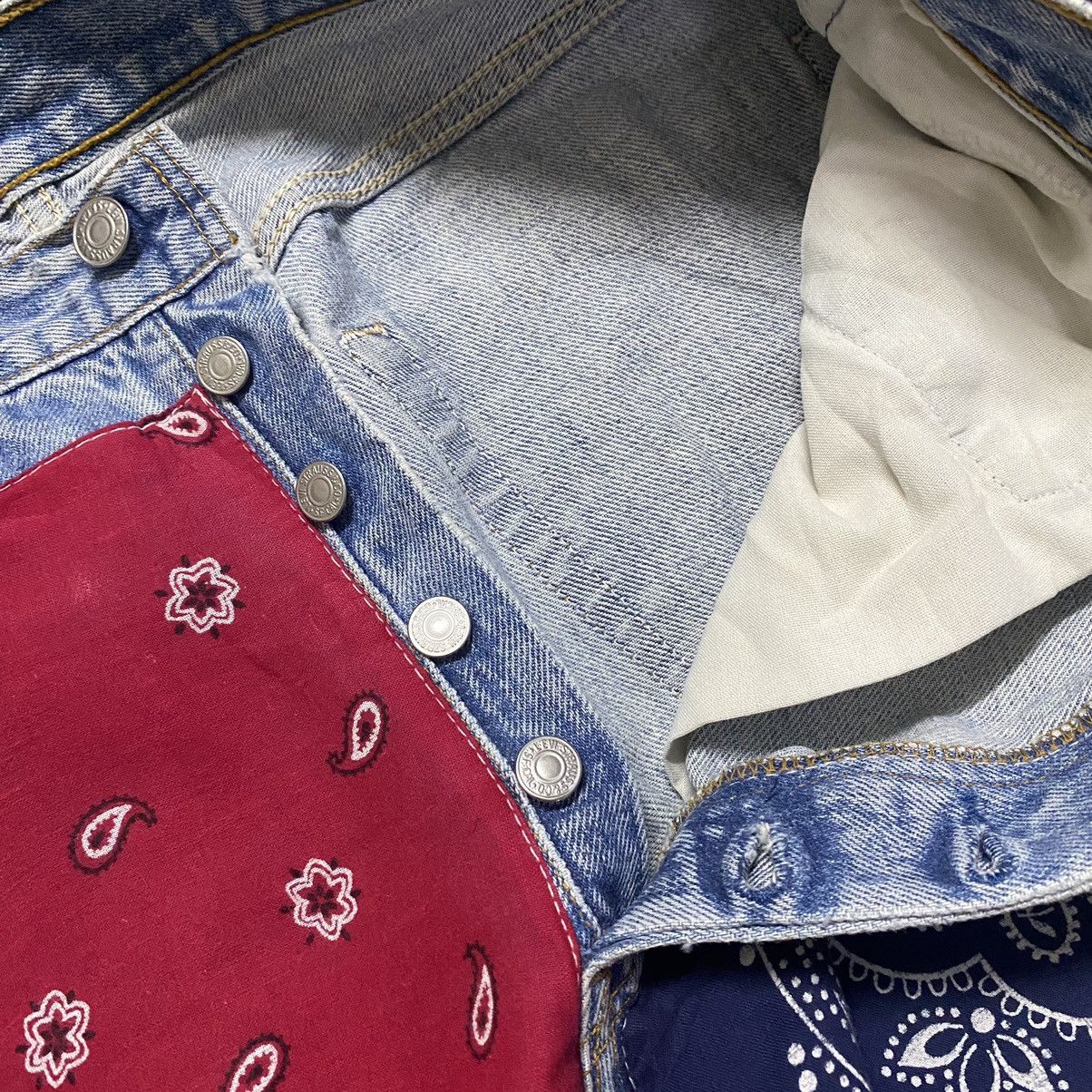 Levi's Vintage 90s Levis 501 Bandana Patchwork Jeans Kapital Size US 30 / EU 46 - 16 Thumbnail