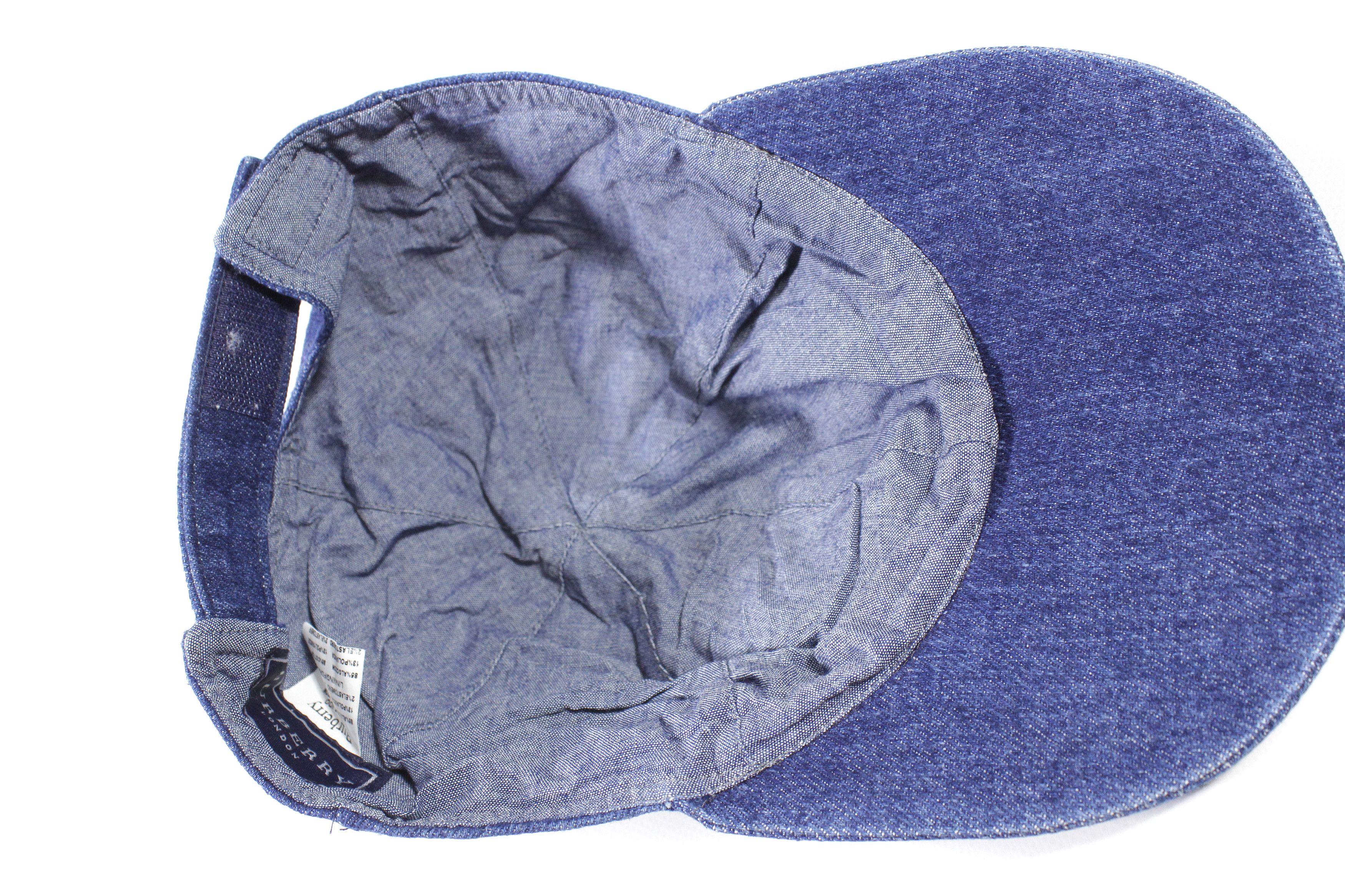 Burberry 90S Logo Denim Cap Vintage Size ONE SIZE - 5 Thumbnail