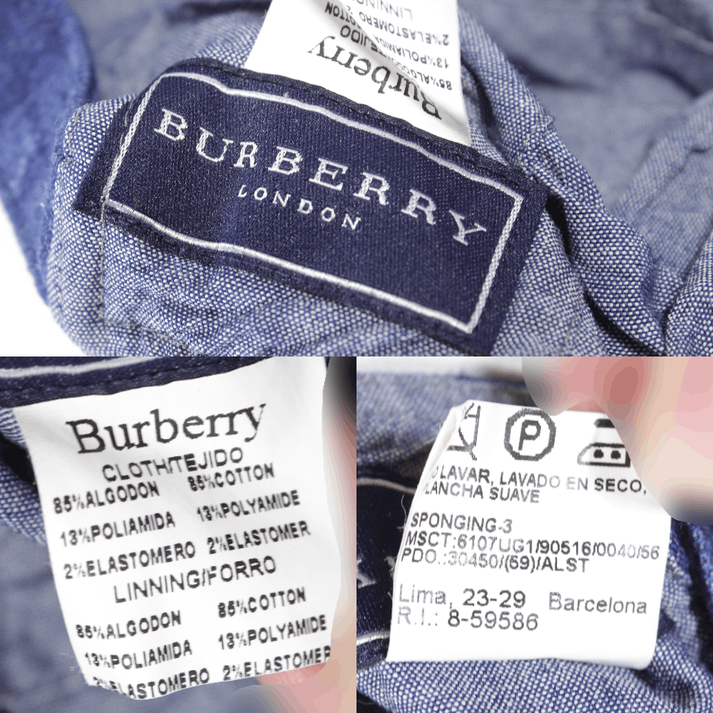 Burberry 90S Logo Denim Cap Vintage Size ONE SIZE - 6 Thumbnail