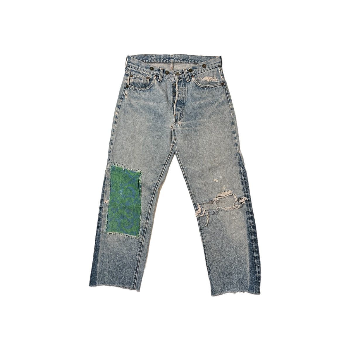 image of Levis x Made In USA 80's Levi’S 501 Selvedge Jeans Repaired/distressed in Blue, Men's (Size 30)