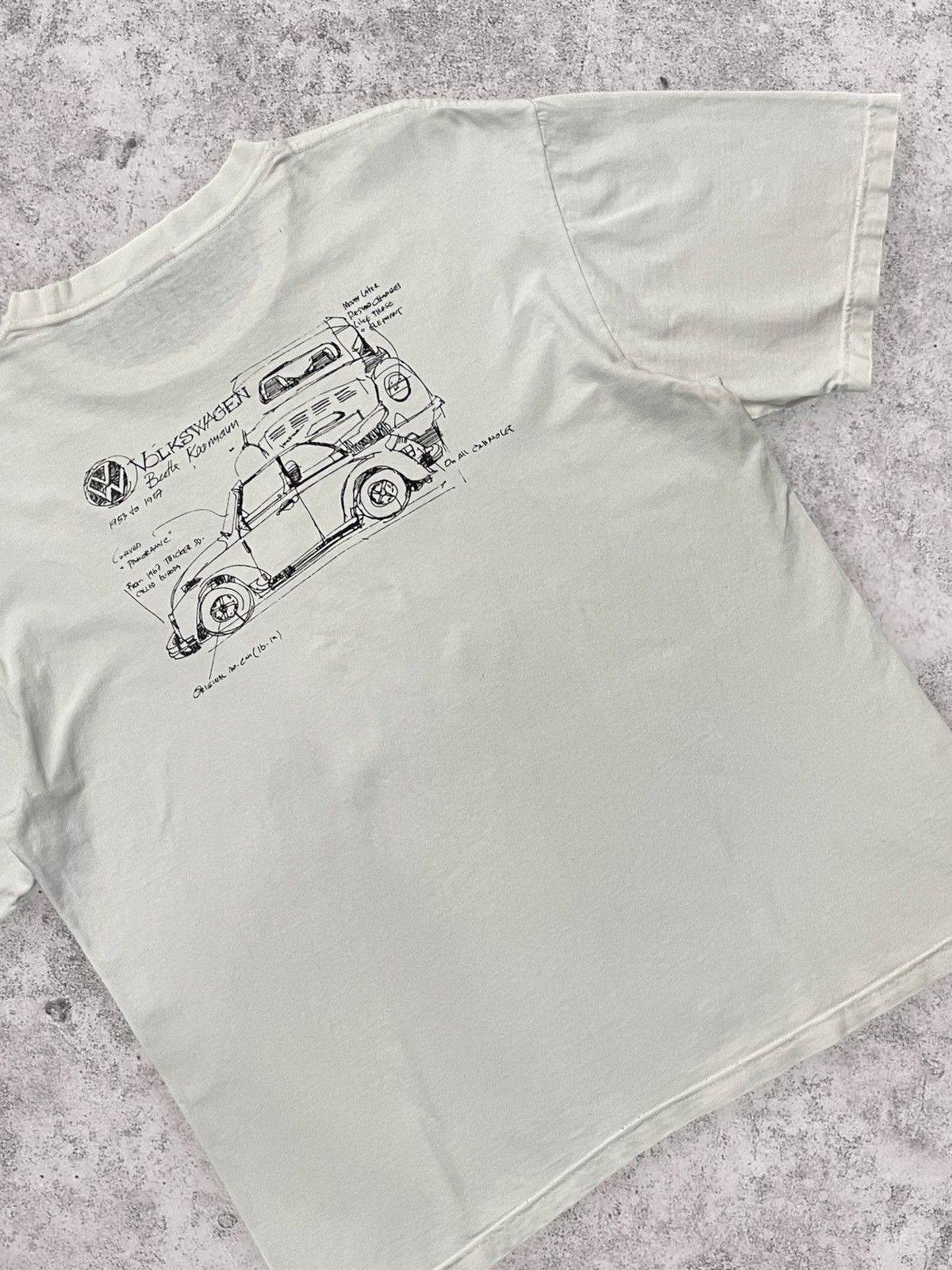 Vintage Rare Vintage 90s Volkswagen Beetle Convertible Photo Tshirt Size US XL / EU 56 / 4 - 8 Thumbnail