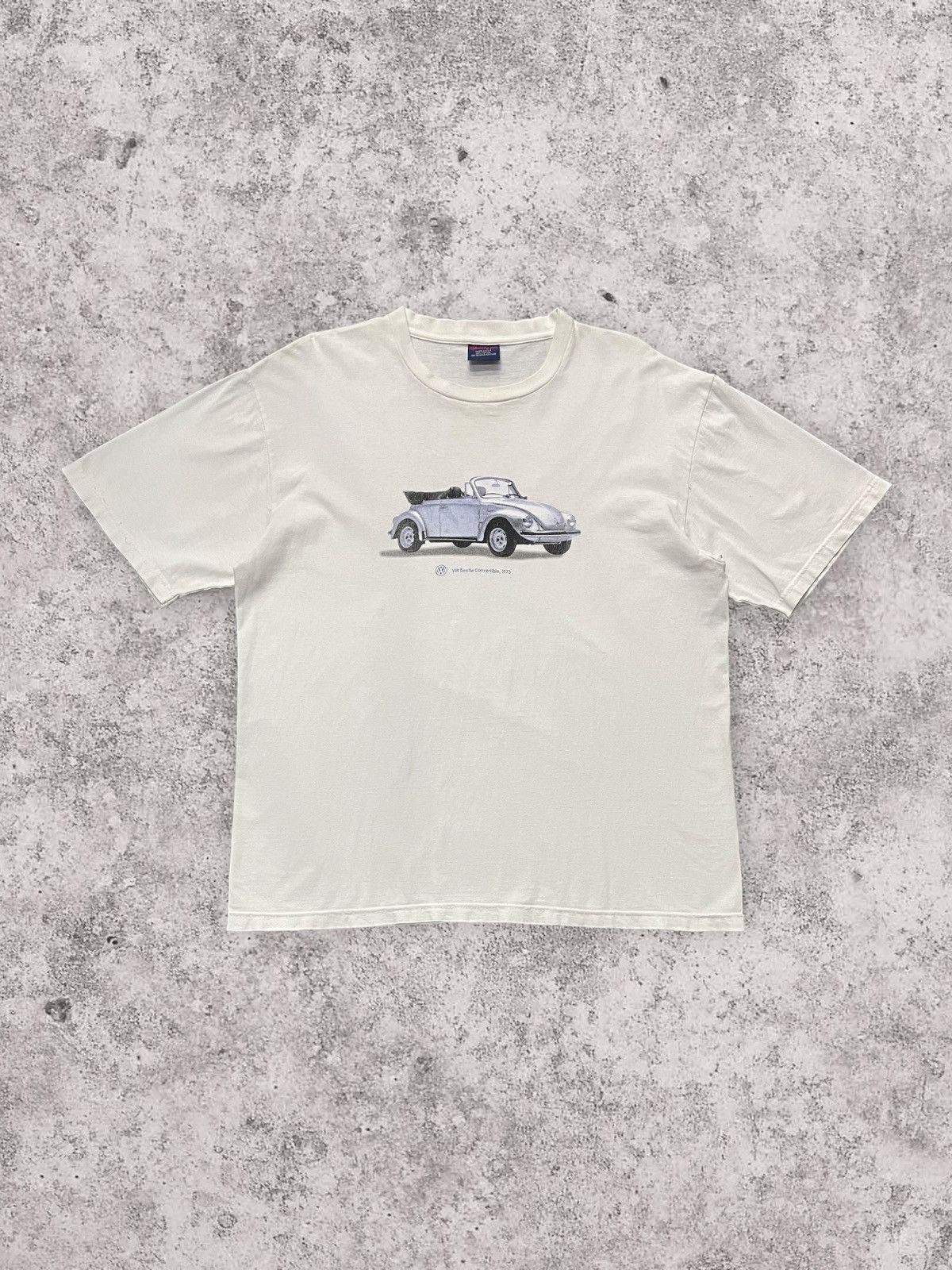 Vintage Rare Vintage 90s Volkswagen Beetle Convertible Photo Tshirt Size US XL / EU 56 / 4 - 1 Thumbnail