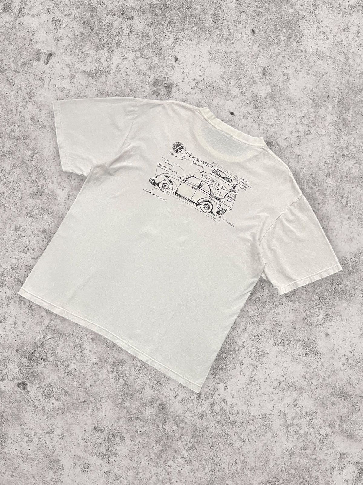 Vintage Rare Vintage 90s Volkswagen Beetle Convertible Photo Tshirt Size US XL / EU 56 / 4 - 7 Thumbnail