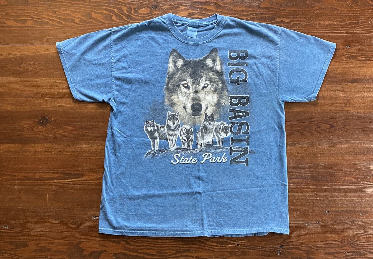 Gildan Vintage Y2K’s Wolves Big Basin State Park Tee Size US XL / EU 56 / 4 - 1 Thumbnail