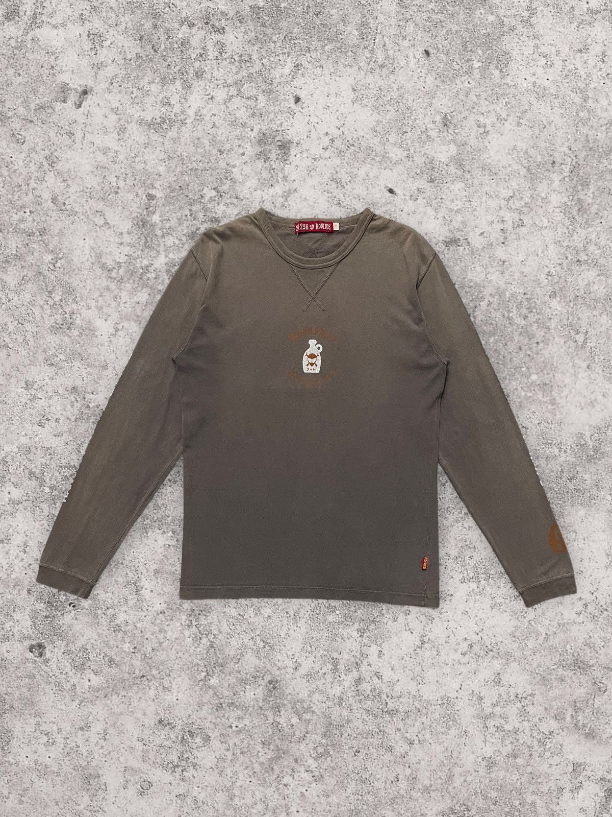 20471120 × 5351 POUR LES HOMMES × Japanese Brand Vintage 291295 Homme Distressed Sun Faded Tshirt Size US M / EU 48-50 / 2 - 2 Thumbnail