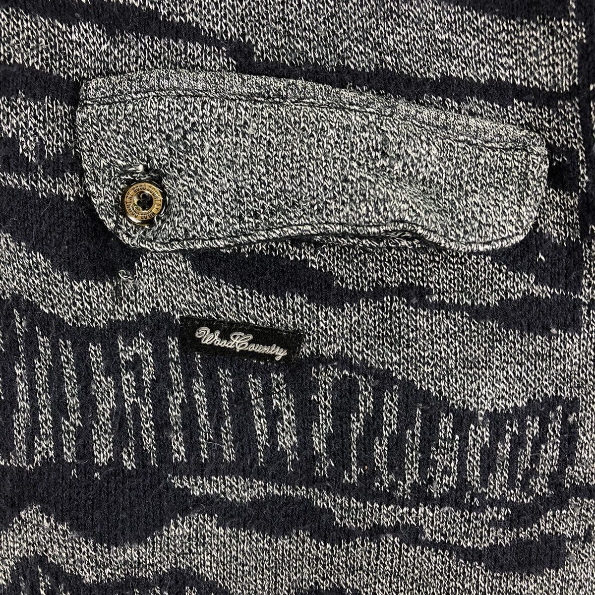 Aran Isles Knitwear Vintage 90's Knit Polo Shirt Salt and Papper by Wood Country Size US L / EU 52-54 / 3 - 8 Thumbnail