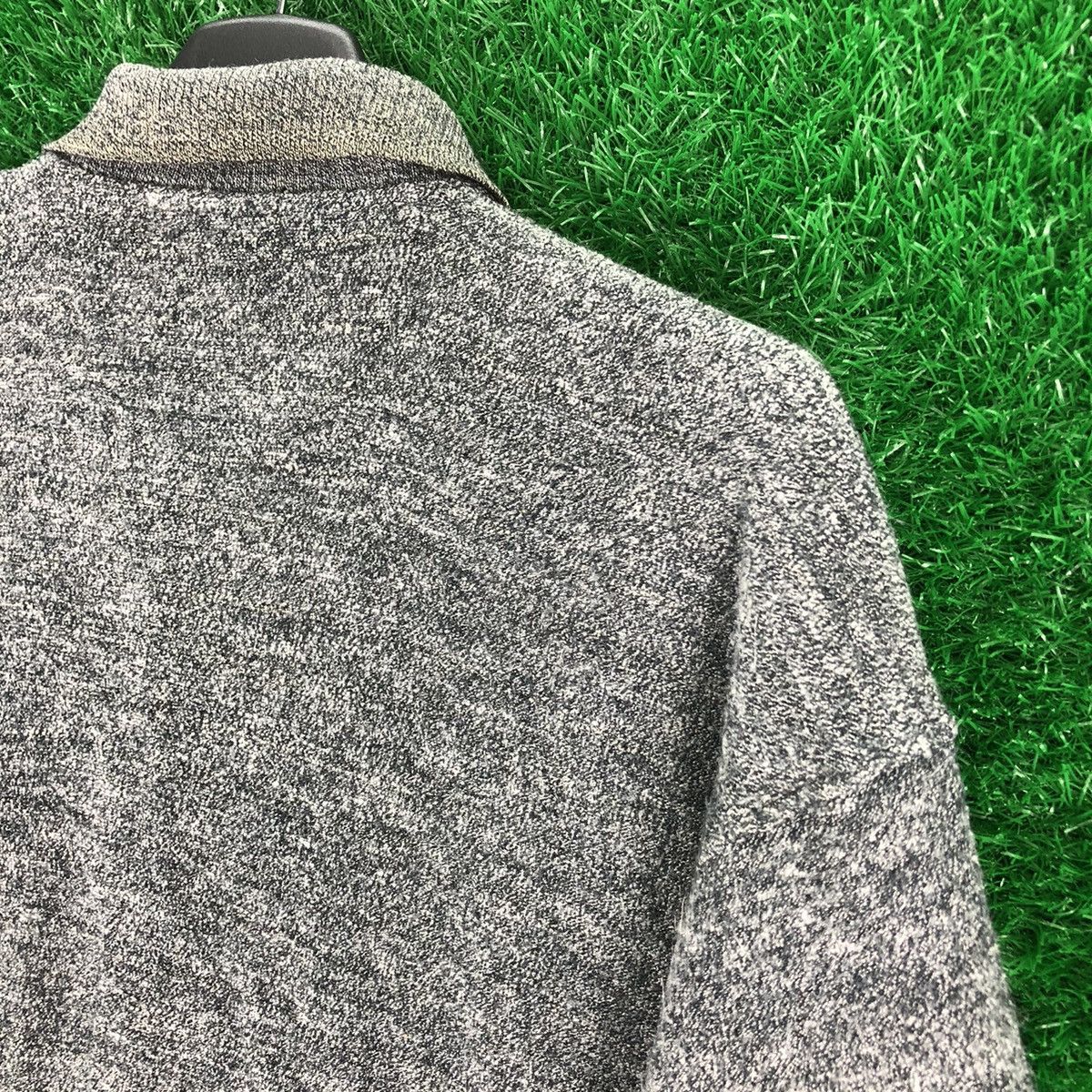Aran Isles Knitwear Vintage 90's Knit Polo Shirt Salt and Papper by Wood Country Size US L / EU 52-54 / 3 - 5 Thumbnail
