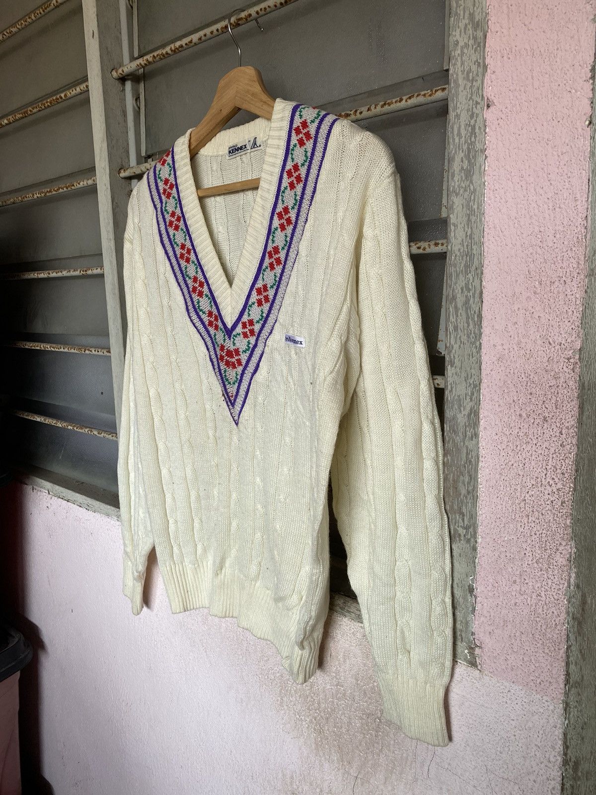Japanese Brand Vintage Pro Kennex Cable Knit Sweater Size US M / EU 48-50 / 2 - 3 Thumbnail