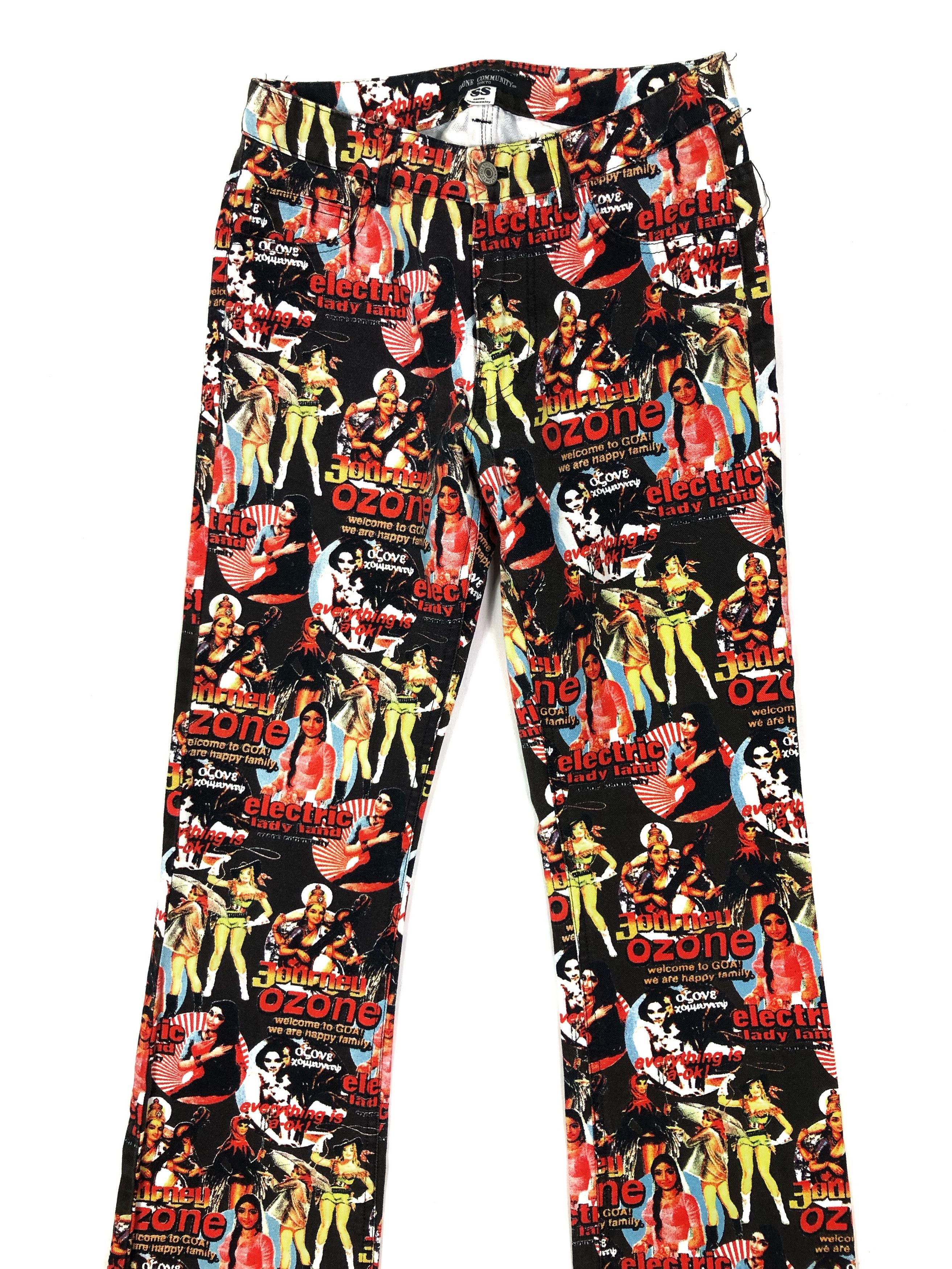 Japanese Brand RARE🔥90’S HYSTERIC GLAMOUR OZONE COMM. WELCOME TO GOA DENIM Size 26" / US 2 / IT 38 - 3 Thumbnail