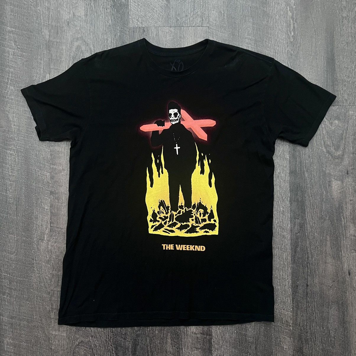 Image of The Weeknd Xo Starboy “Born From Fire” 2017 Graphic Tee in Black, Men's (Size XL)