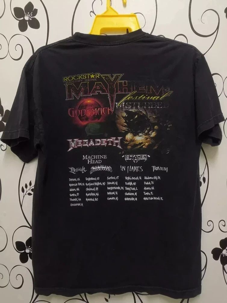 Band Tees Rockstar Festival Mayhem Tour 2011 Tee Megadeth Godsmack Size US L / EU 52-54 / 3 - 2 Thumbnail