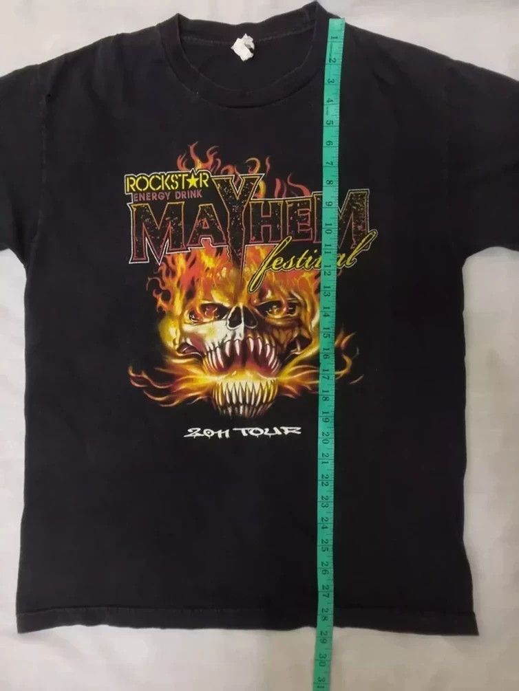 Band Tees Rockstar Festival Mayhem Tour 2011 Tee Megadeth Godsmack Size US L / EU 52-54 / 3 - 6 Thumbnail