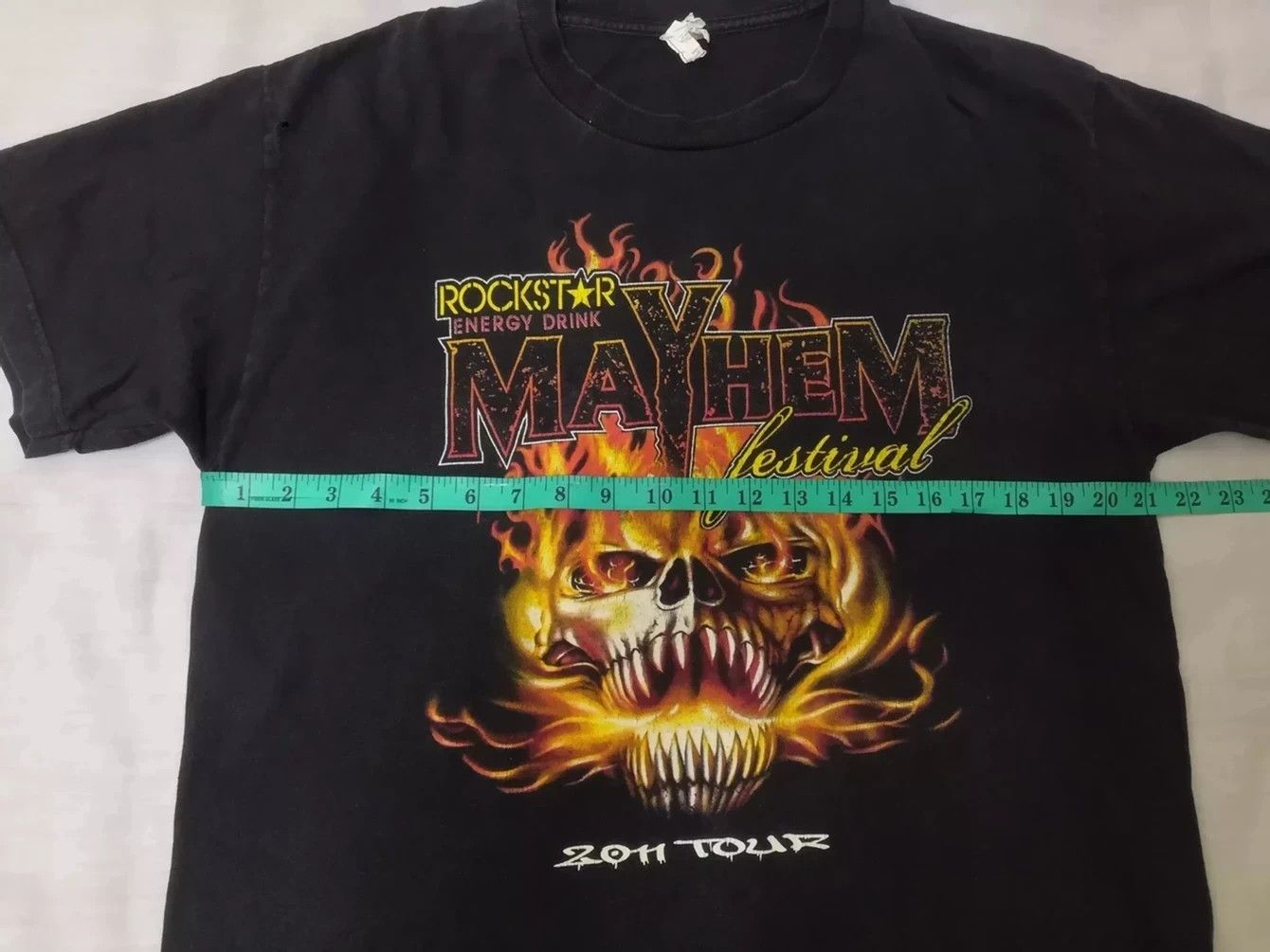 Band Tees Rockstar Festival Mayhem Tour 2011 Tee Megadeth Godsmack Size US L / EU 52-54 / 3 - 5 Thumbnail