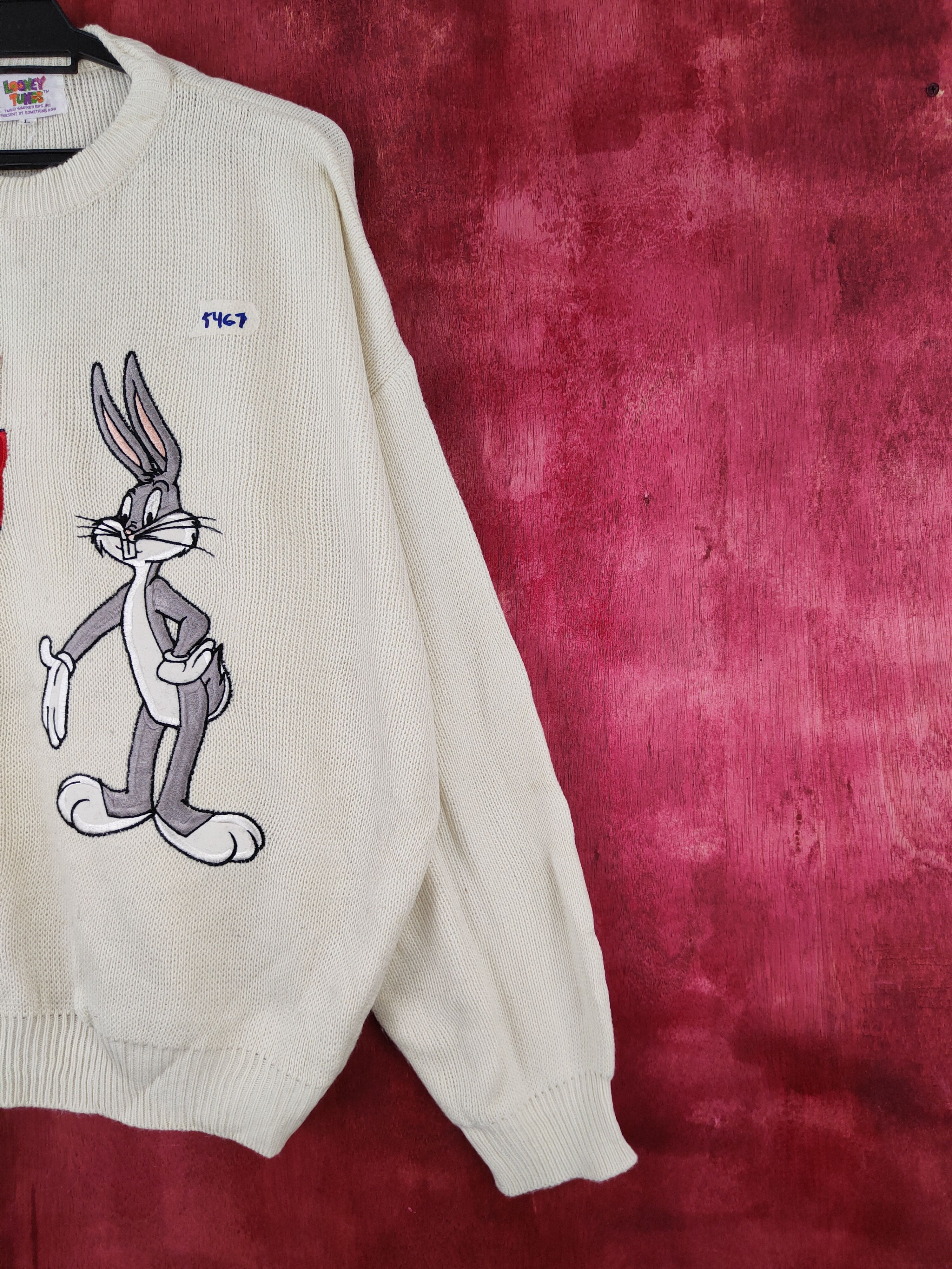 Cartoon Network DL Looney Tunes-Bugs Bunny Knitwear Sweatshirt vintage #5467 Size US L / EU 52-54 / 3 - 6 Thumbnail