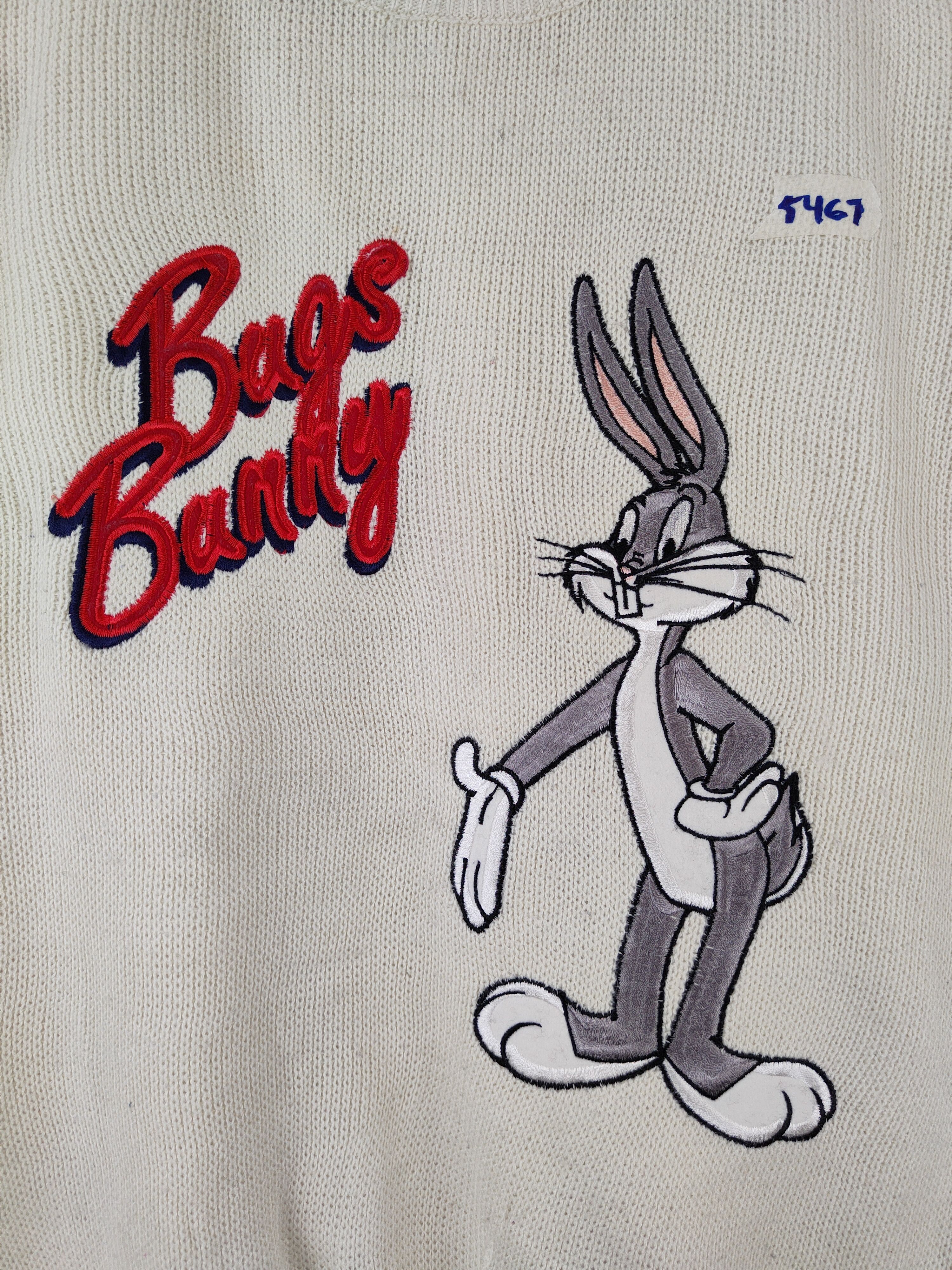 Cartoon Network DL Looney Tunes-Bugs Bunny Knitwear Sweatshirt vintage #5467 Size US L / EU 52-54 / 3 - 3 Thumbnail