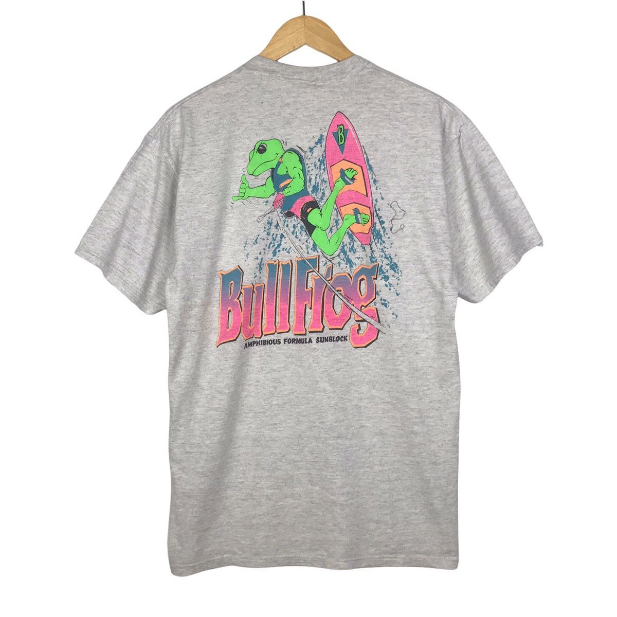 Vintage Vintage 90s Bullfrog Sunblock Surf Graphic Size US L / EU 52-54 / 3 - 1 Thumbnail