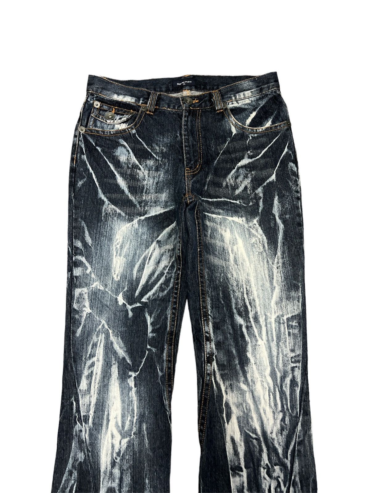 Japanese Brand × Vintage FLARED💥SIGNAL POINT TWIST PANT DISTRESSED DENIM Size US 31 - 2 Thumbnail