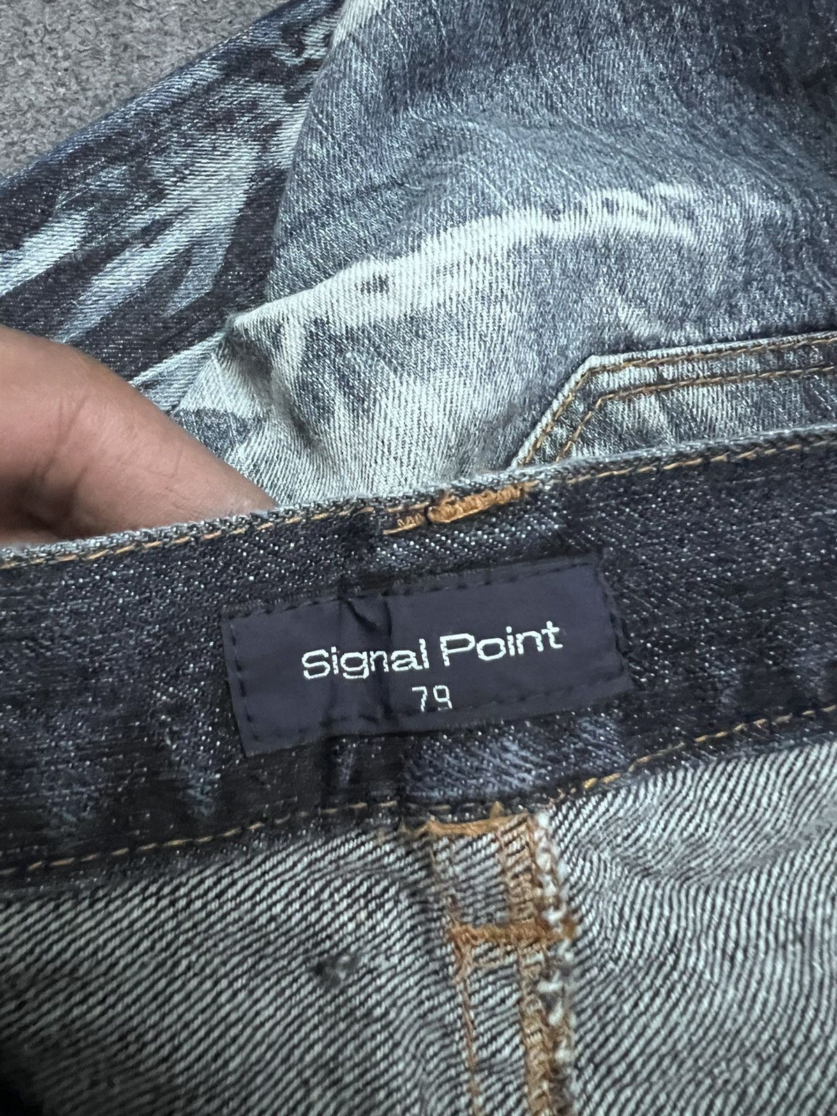 Japanese Brand × Vintage FLARED💥SIGNAL POINT TWIST PANT DISTRESSED DENIM Size US 31 - 7 Thumbnail