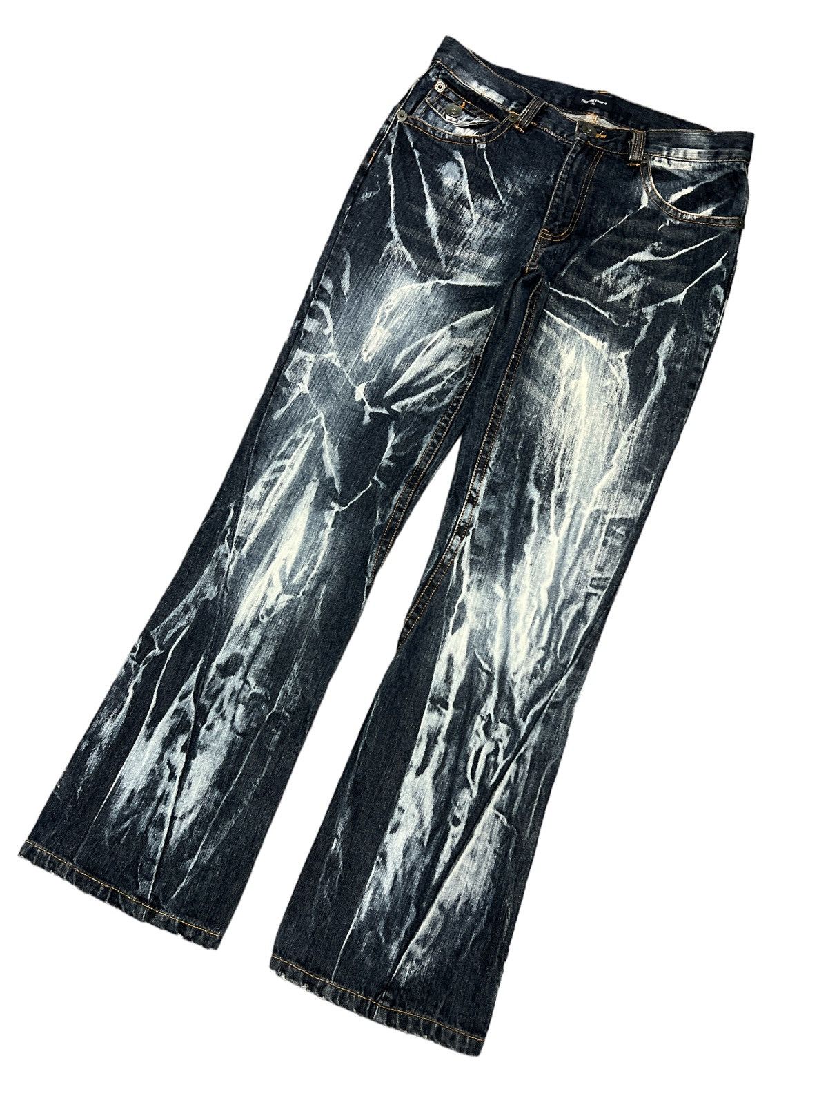 Japanese Brand × Vintage FLARED💥SIGNAL POINT TWIST PANT DISTRESSED DENIM Size US 31 - 5 Thumbnail