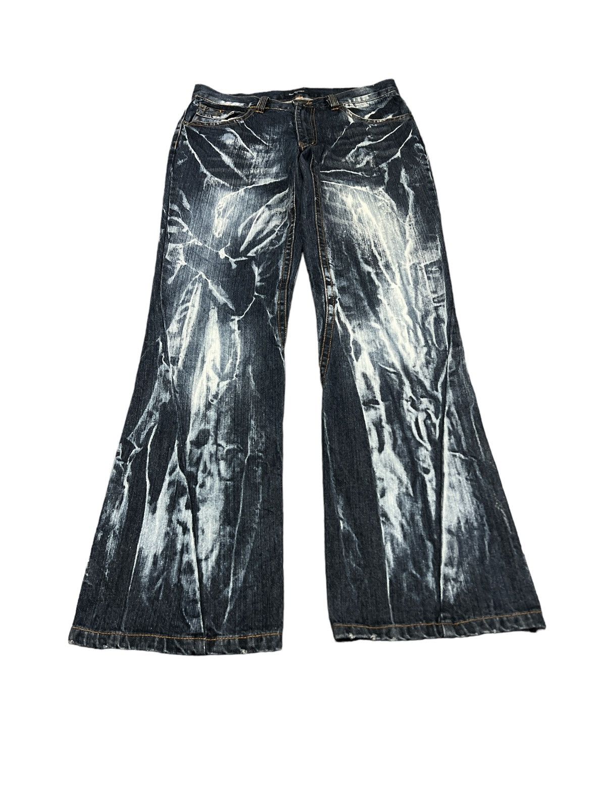 Japanese Brand × Vintage FLARED💥SIGNAL POINT TWIST PANT DISTRESSED DENIM Size US 31 - 4 Thumbnail