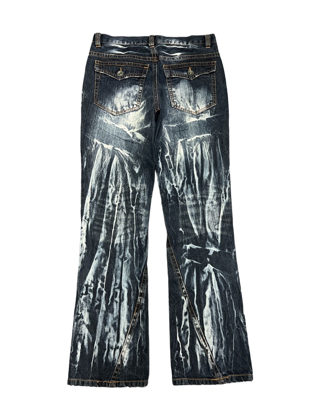 Japanese Brand × Vintage FLARED💥SIGNAL POINT TWIST PANT DISTRESSED DENIM Size US 31 - 6 Thumbnail